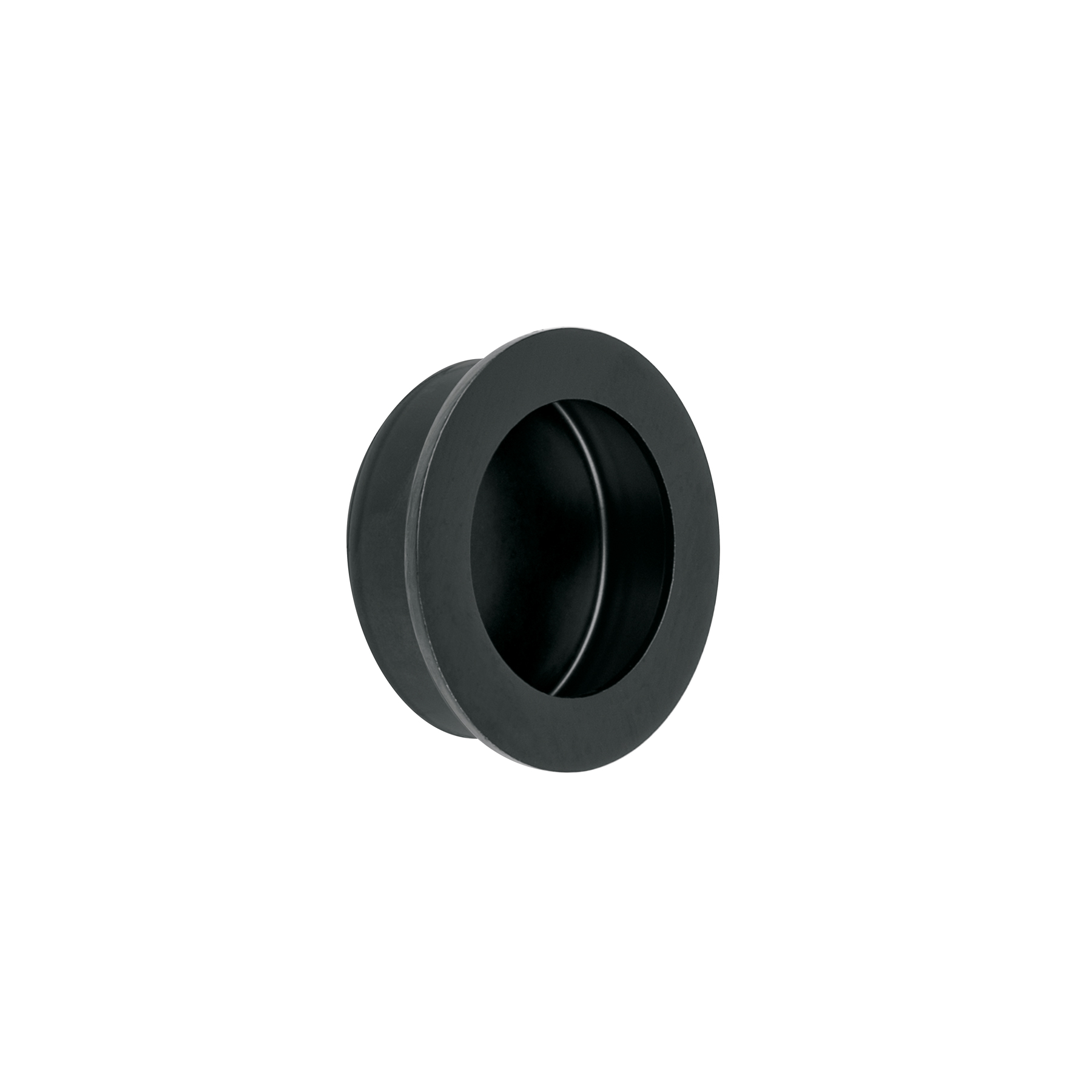 Jaladera de embutir circular No. 3 acabado negro