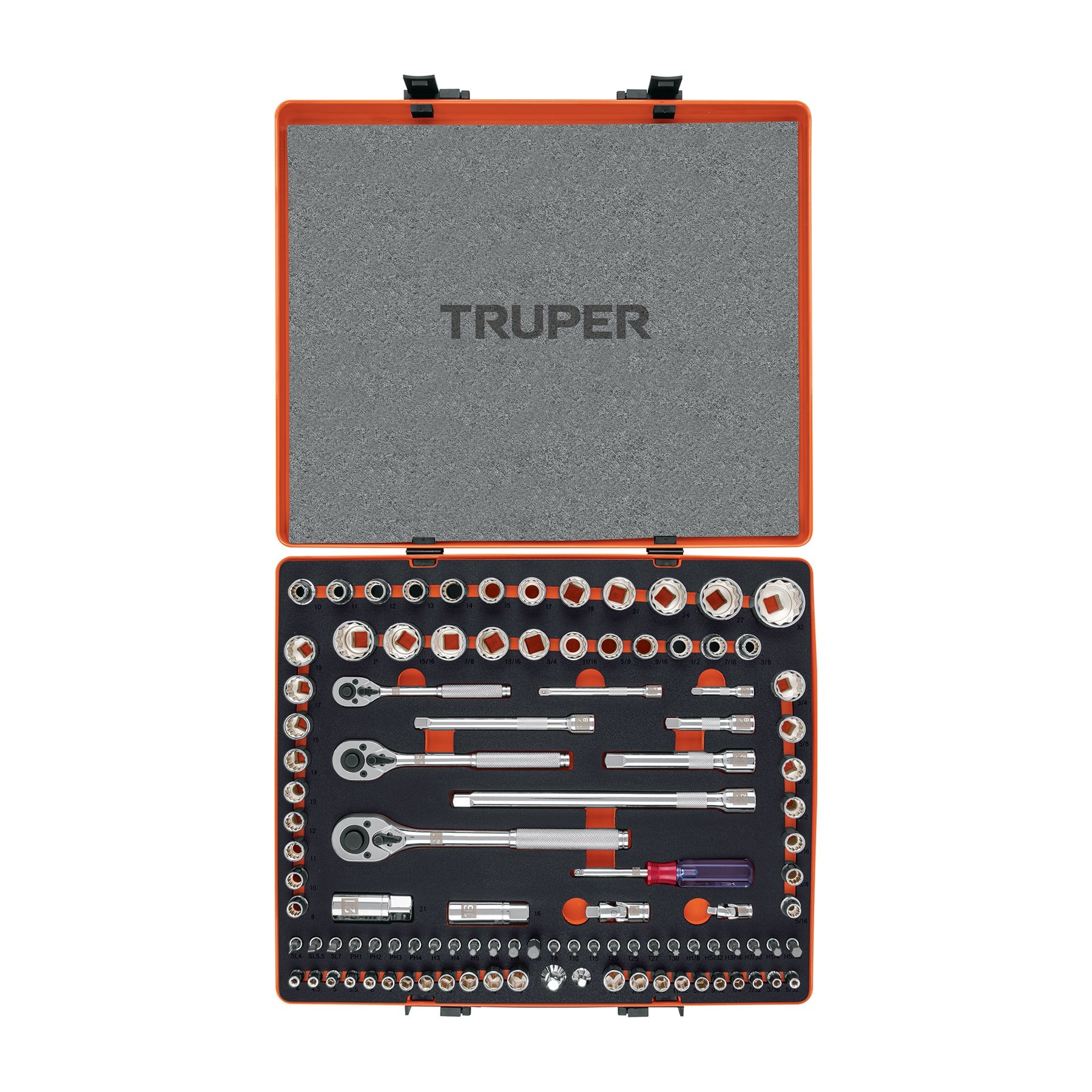 Juego 103 herramientas 1/4', 3/8' y 1/2' std y mm p/mecánico