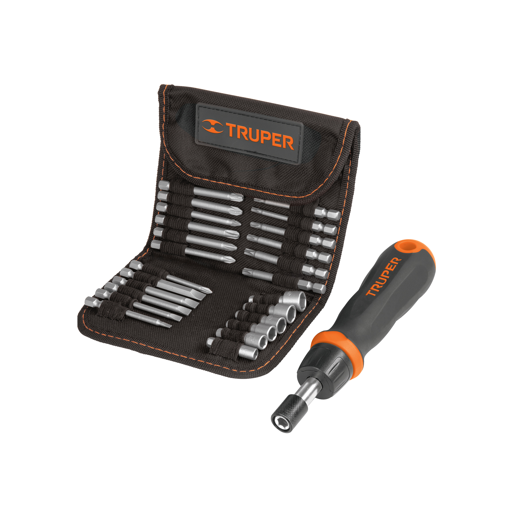 Desarmador tipo matraca con 18 puntas y 6 dados, Truper