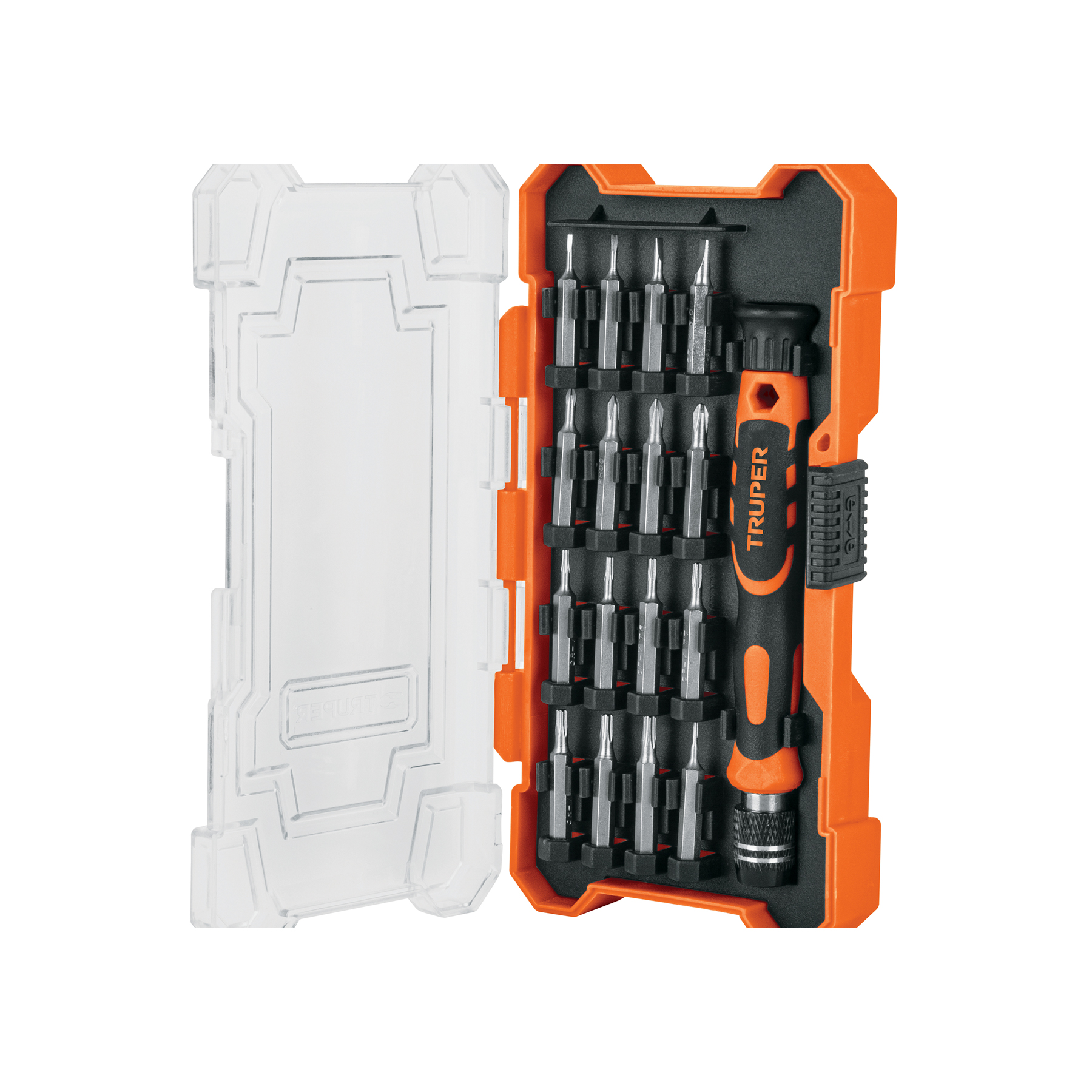 Desarmador de precisión con 16 puntas intercambiables