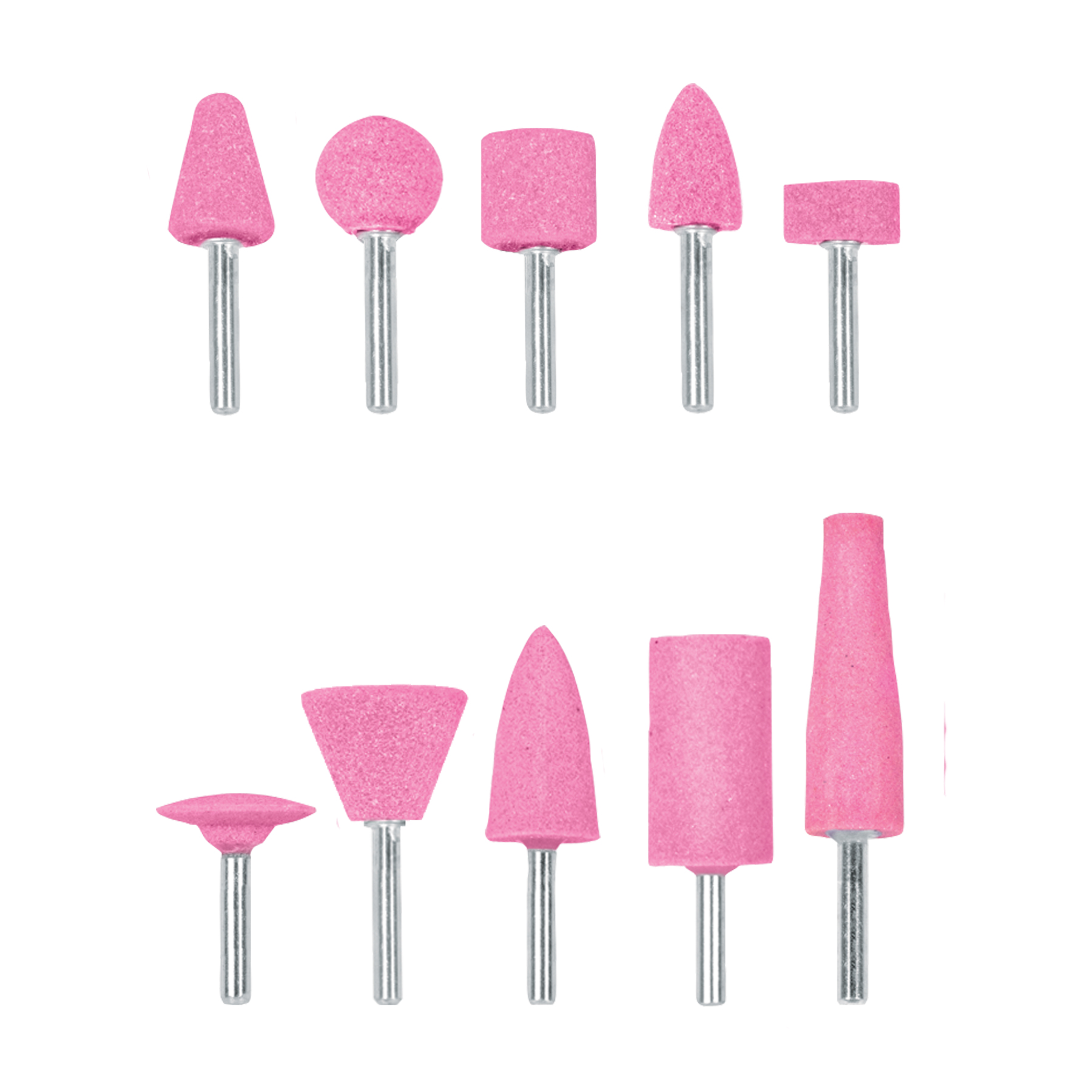 Juego de 10 piedras montadas zanco 1/4', uso general, Truper