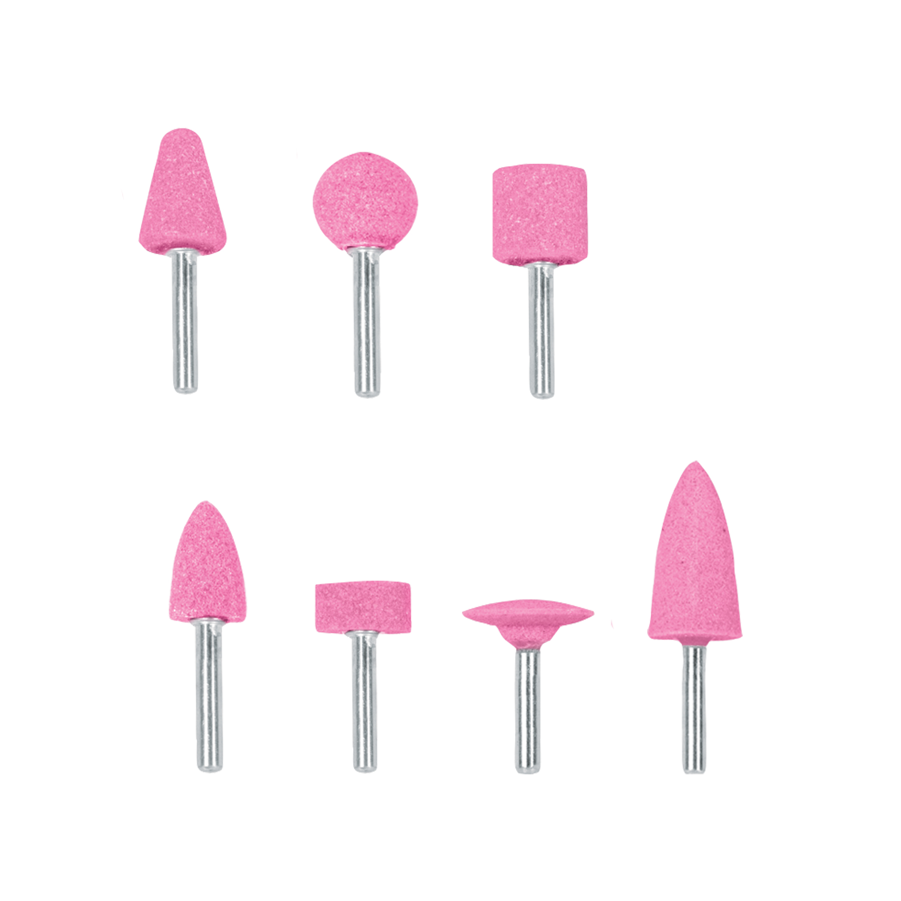 Juego de 7 piedras montadas zanco 1/4', uso general, Truper