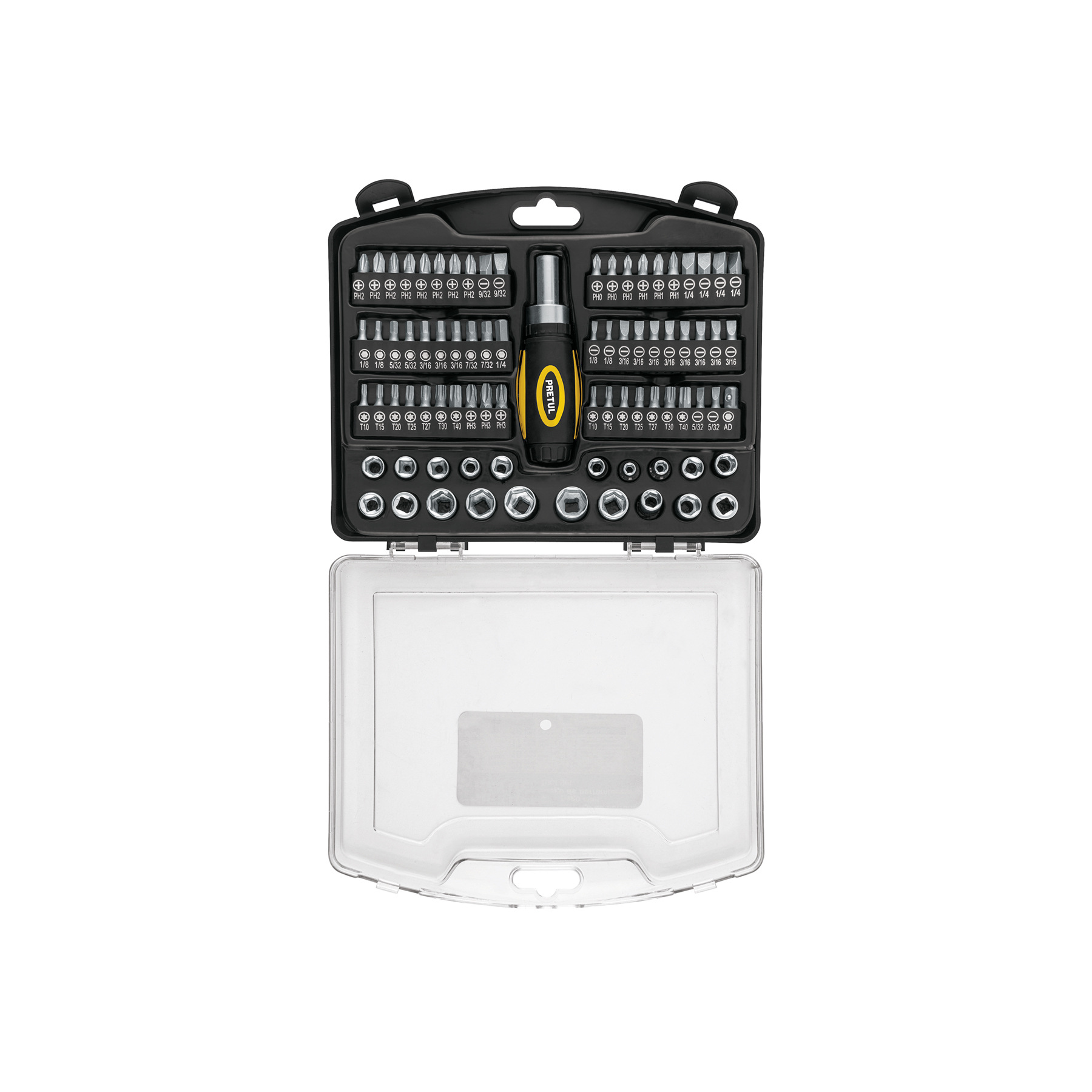 Juego de 81 herramientas 1/4' para mecánico, Pretul