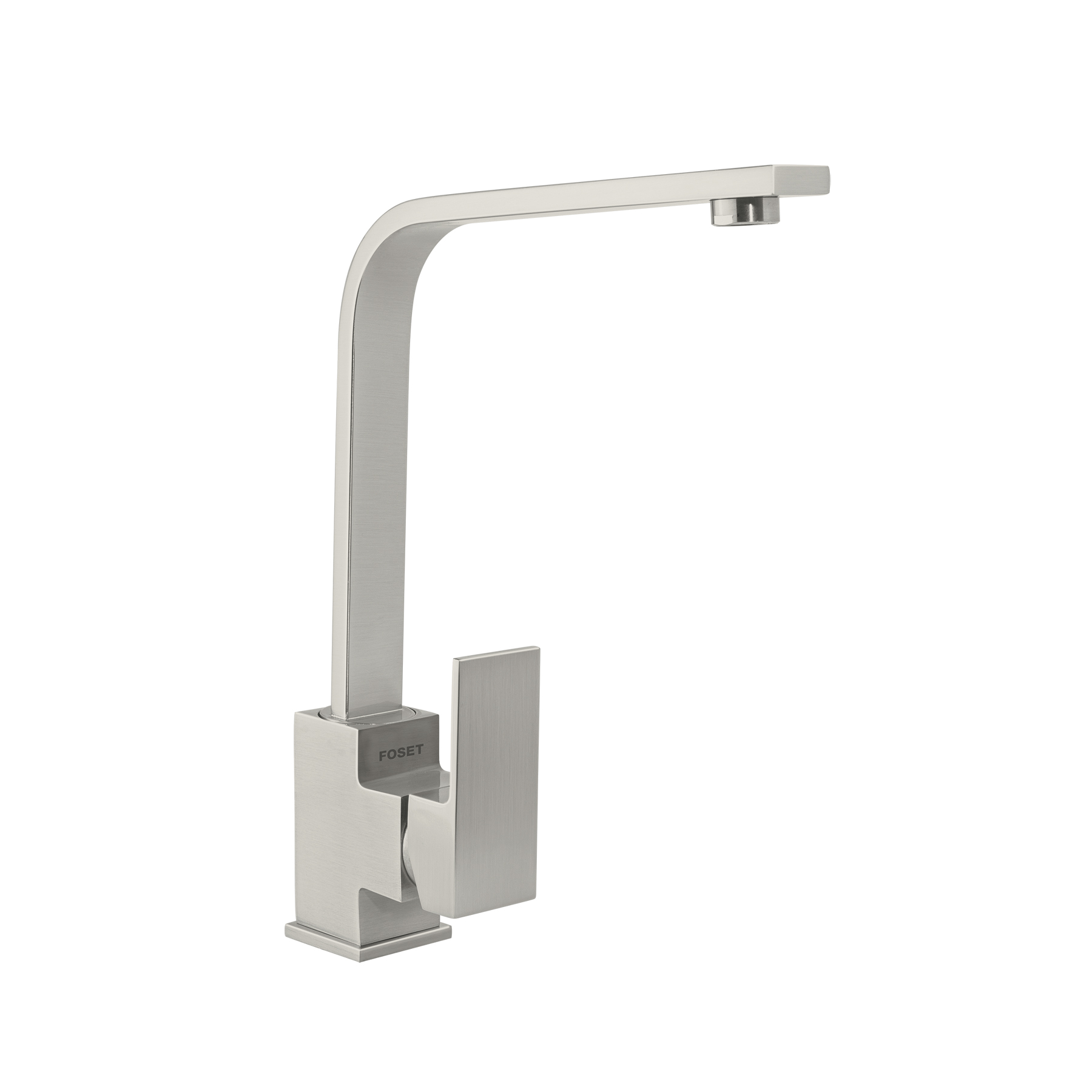 Monomando cuello alto para fregadero, satín, FOSET KUBO