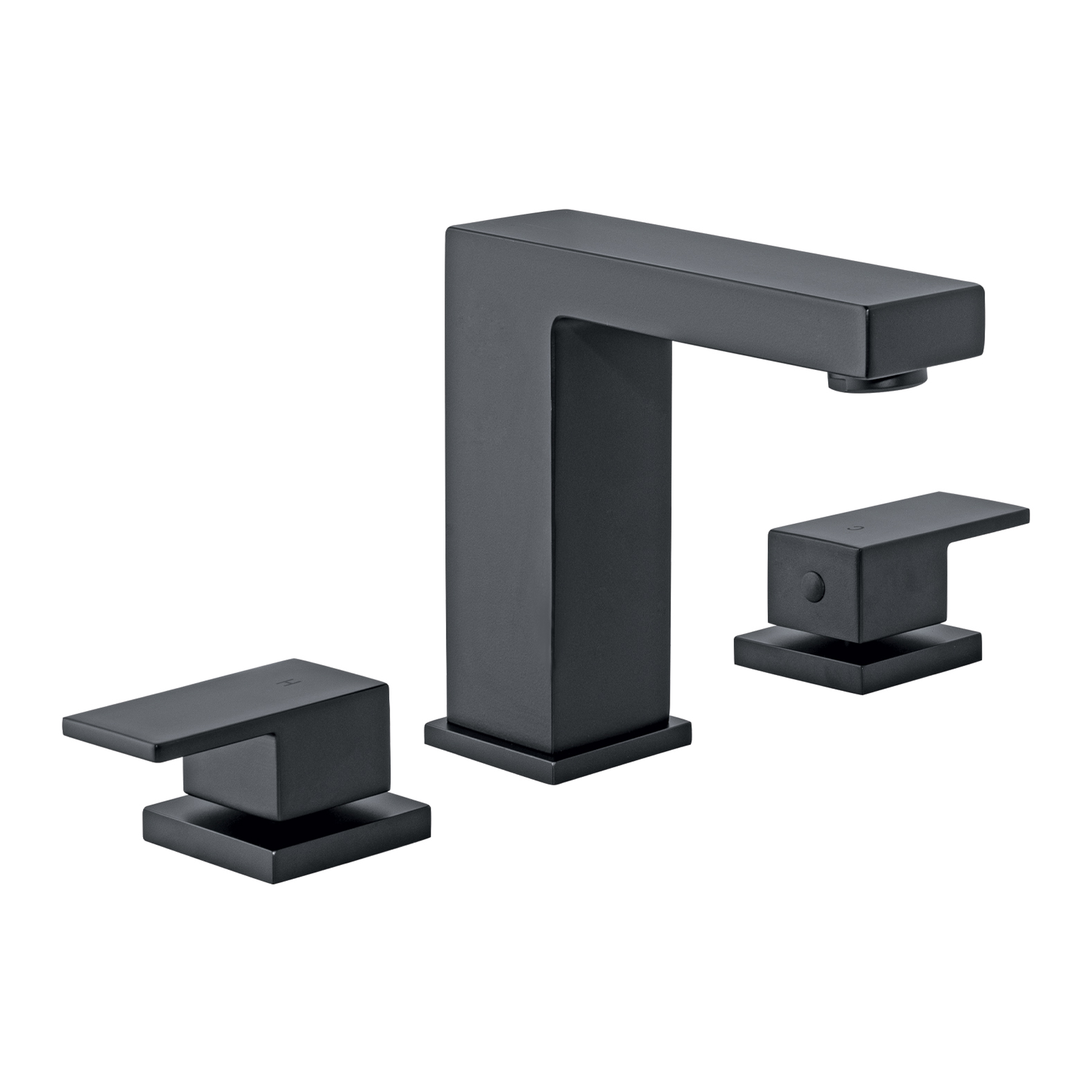 Mezcladora para lavabo taladros separados, negro, FOSET KUBO