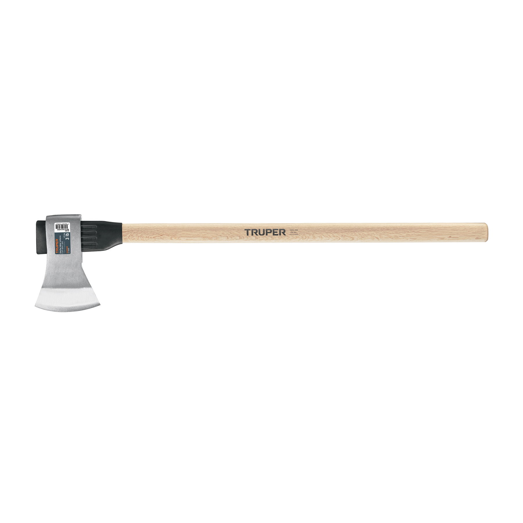 Hacha labor entera 3 lb, mango de madera 36', TRUPER