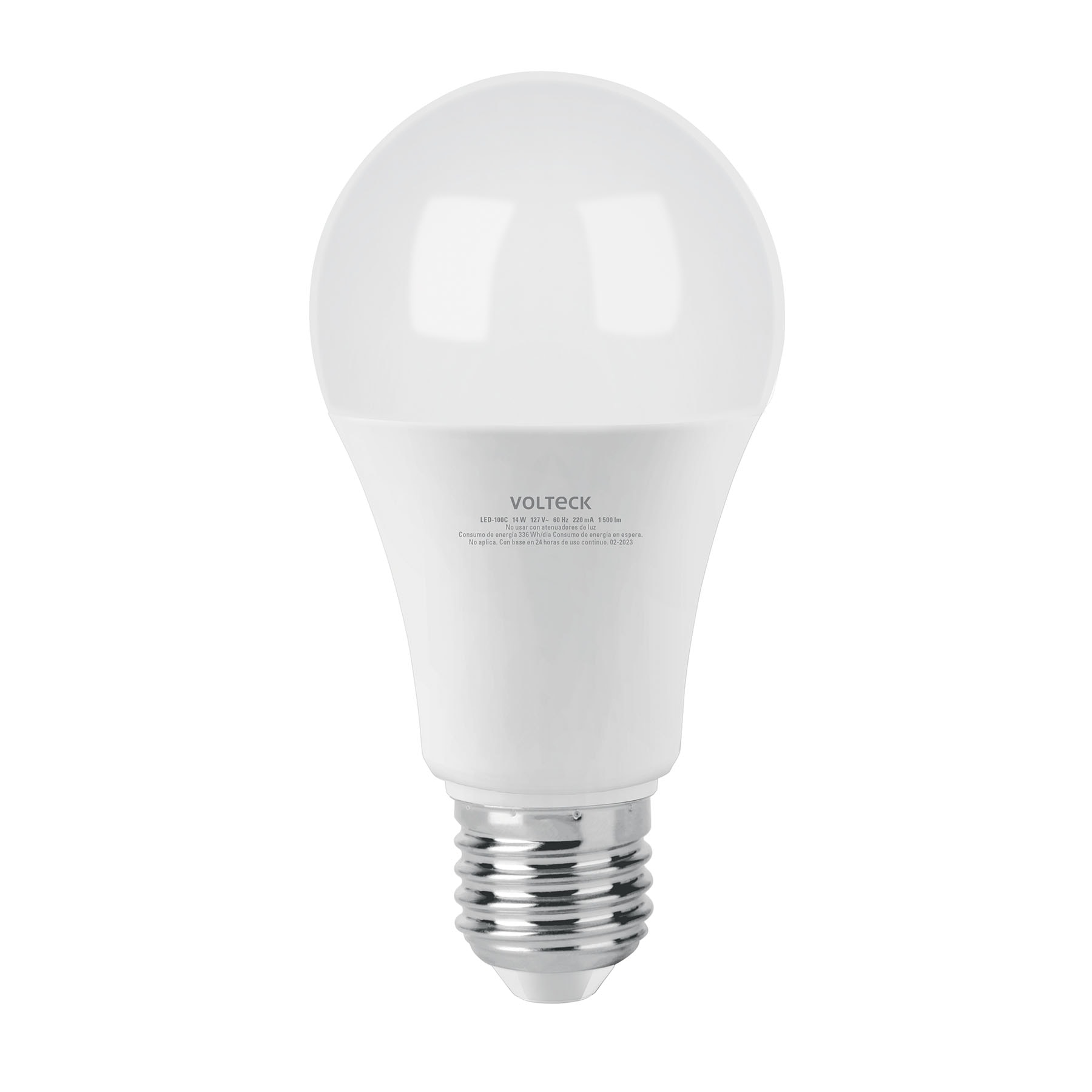 Lámpara LED A19 14 W (equiv. 100 W) luz cálida, caja Volteck