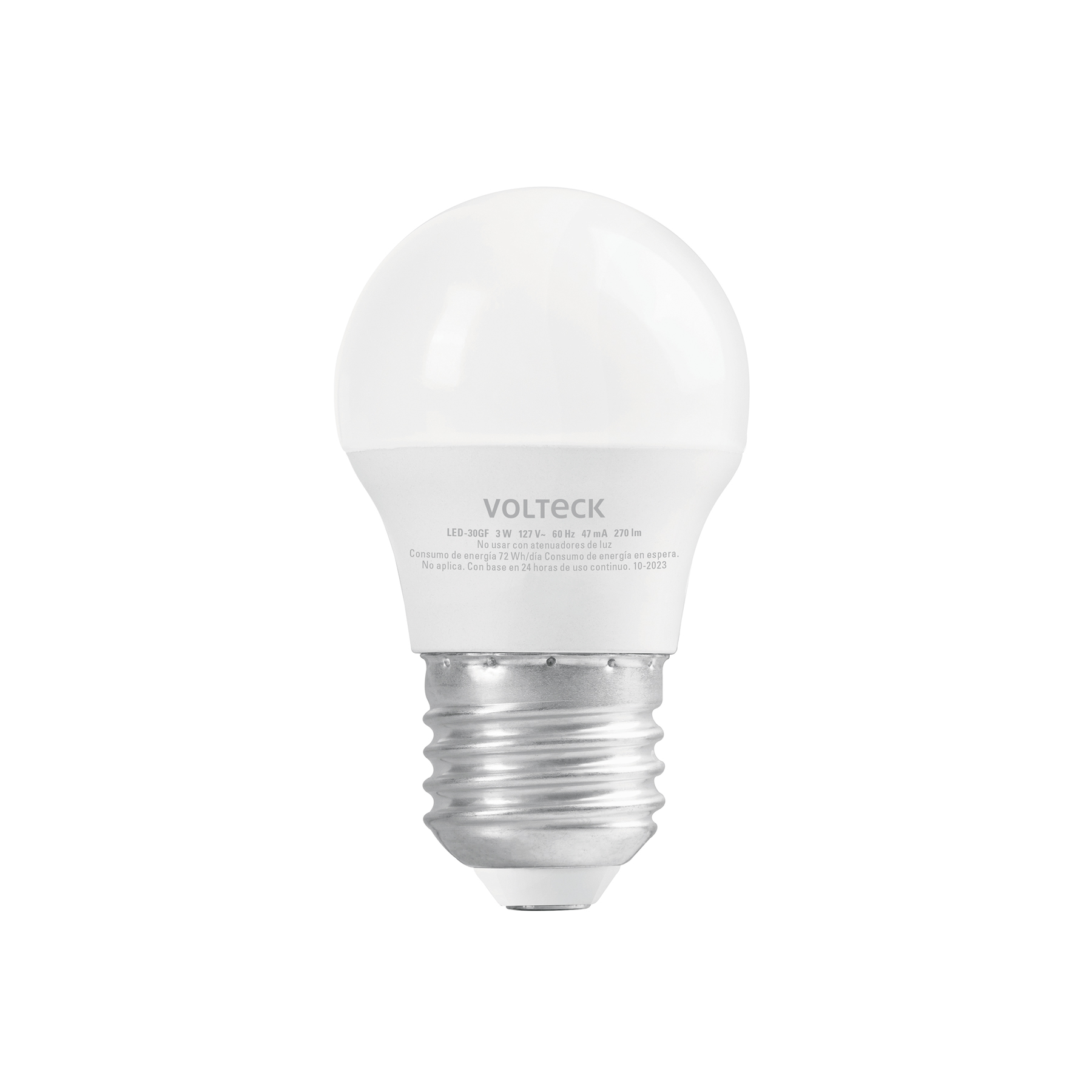 Lámpara LED G45 3 W (equiv. 25 W) luz de día blíster Volteck