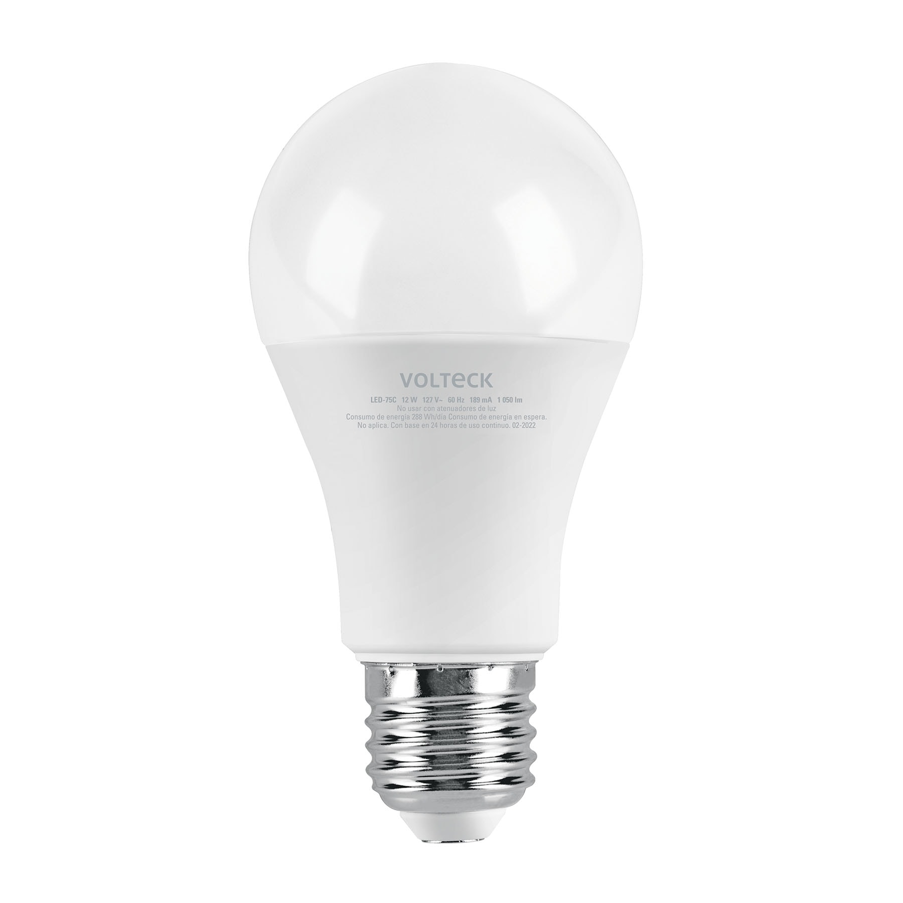 Lámpara LED A19 12 W (equiv. 75W) luz cálida blíster Volteck