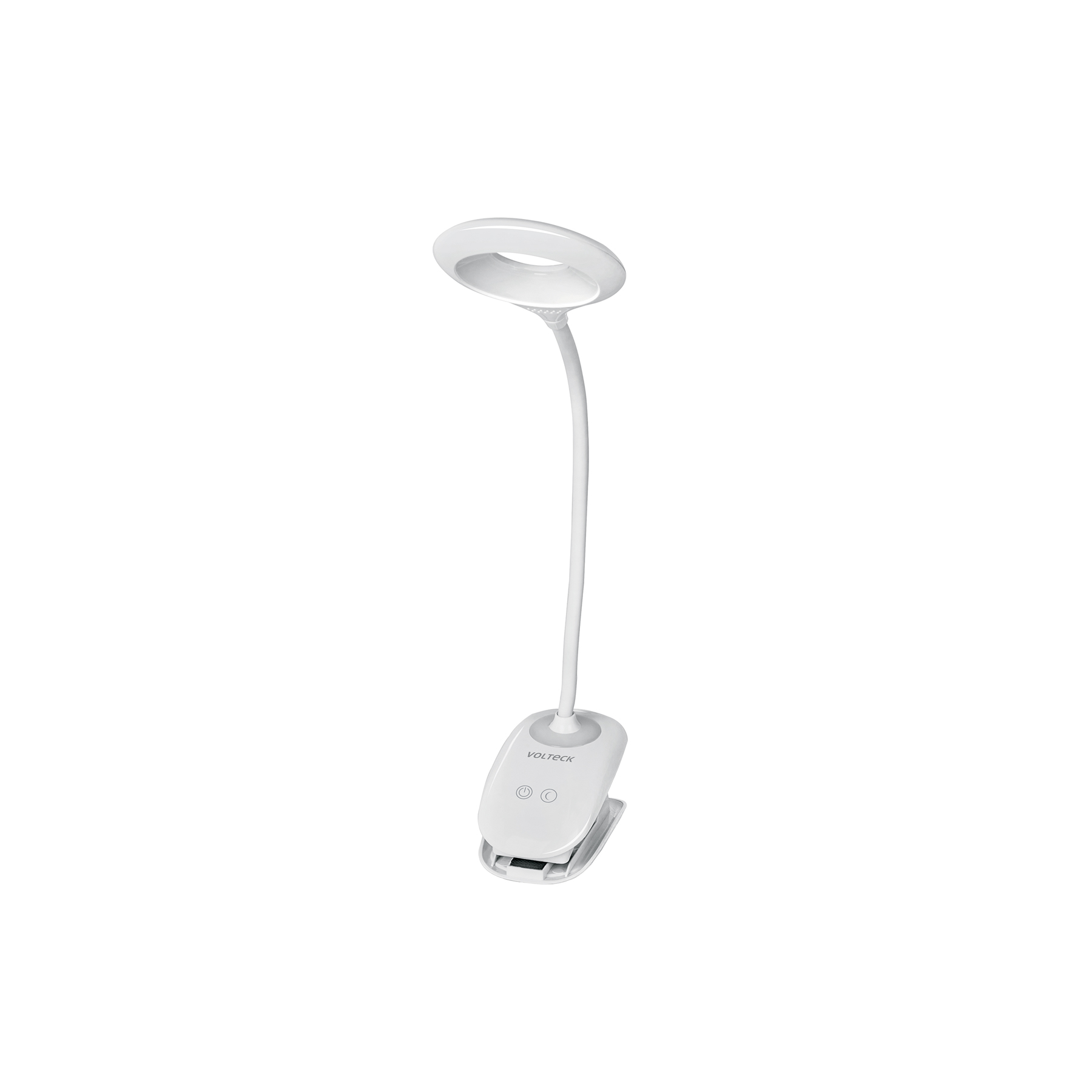 Lámpara escritorio LED 4 W recargable c/clip, 3 intensidades