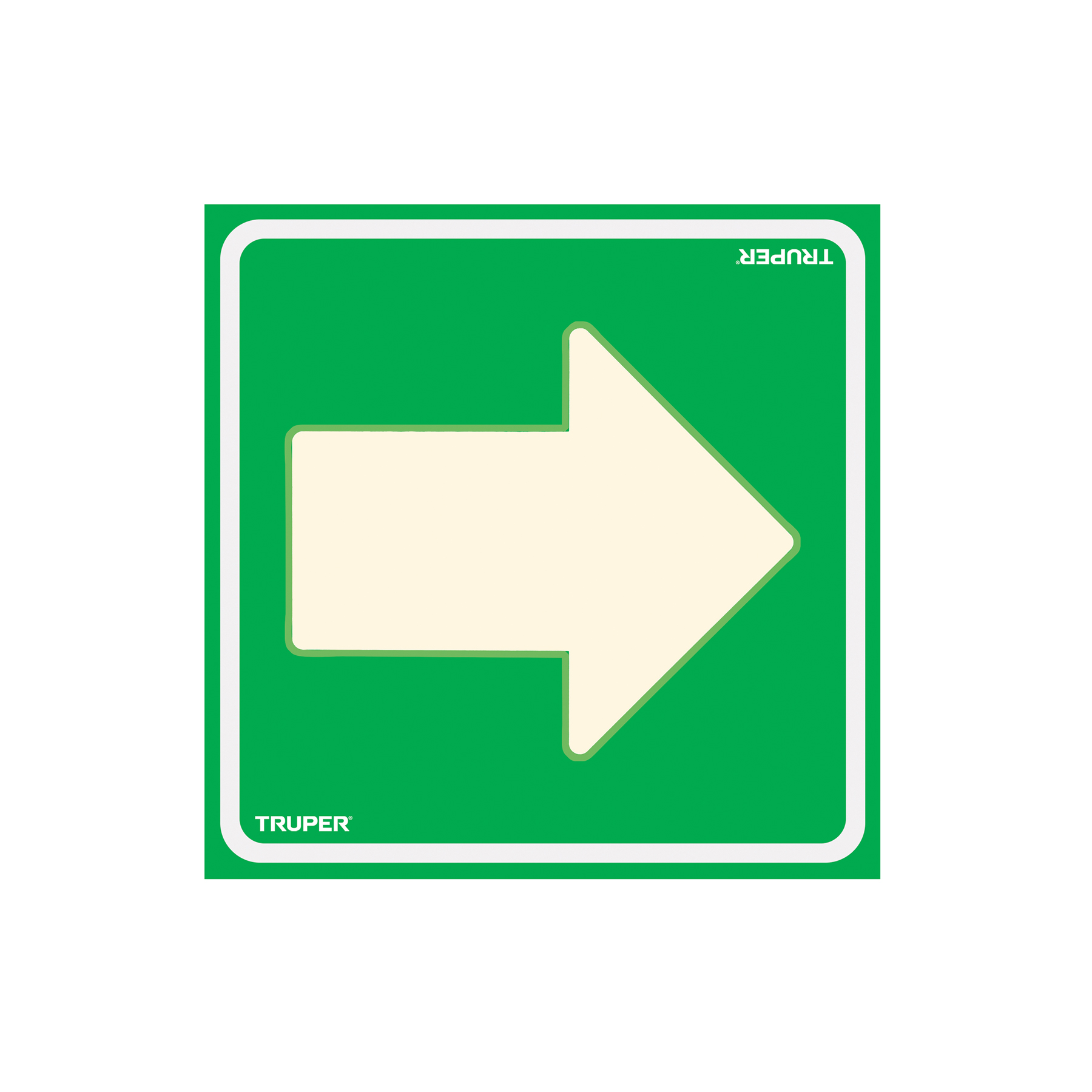 Letrero de señalización 'FLECHA', 19 x 19 cm, Truper