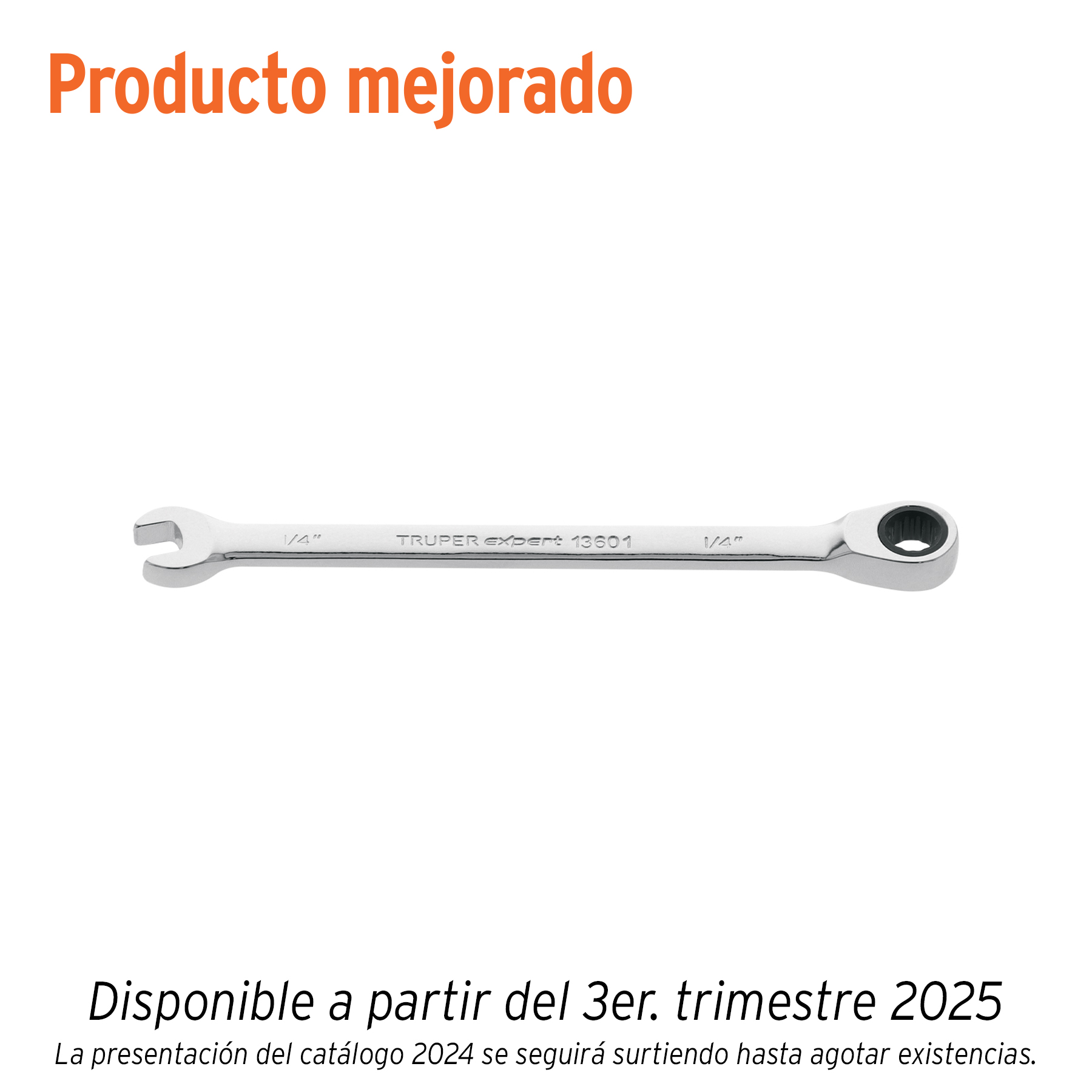 Llave combinada con matraca 1/4' x 120 mm largo, Expert