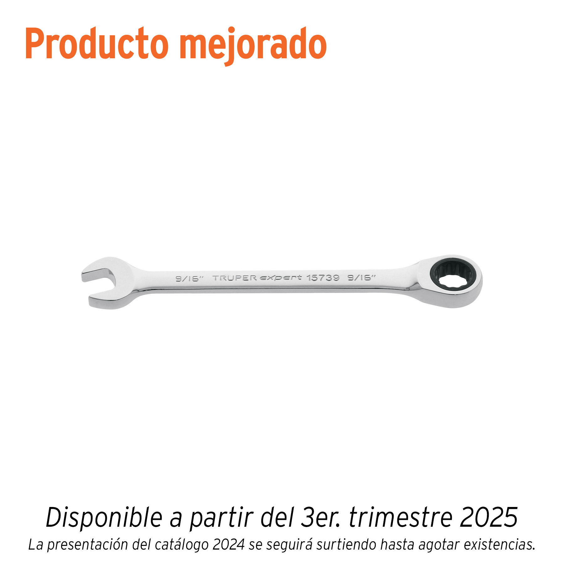 Llave combinada con matraca 9/16' x 185 mm largo, Expert