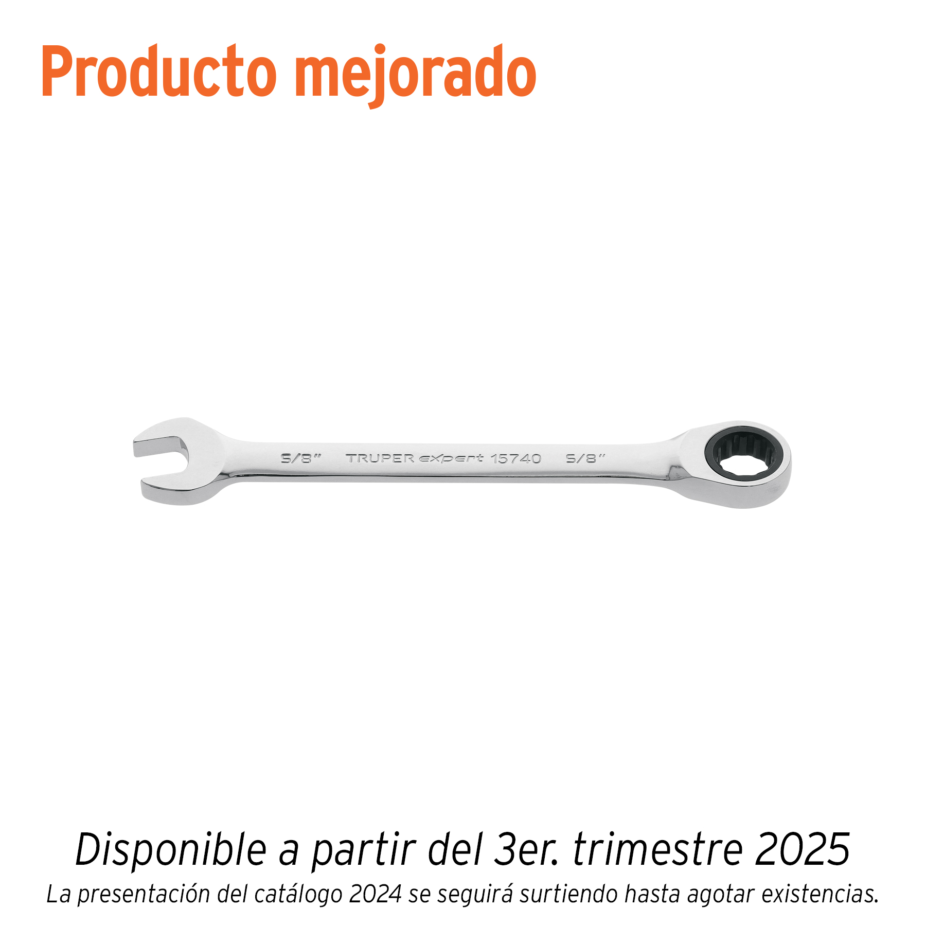 Llave combinada con matraca 5/8' x 202 mm largo, Expert