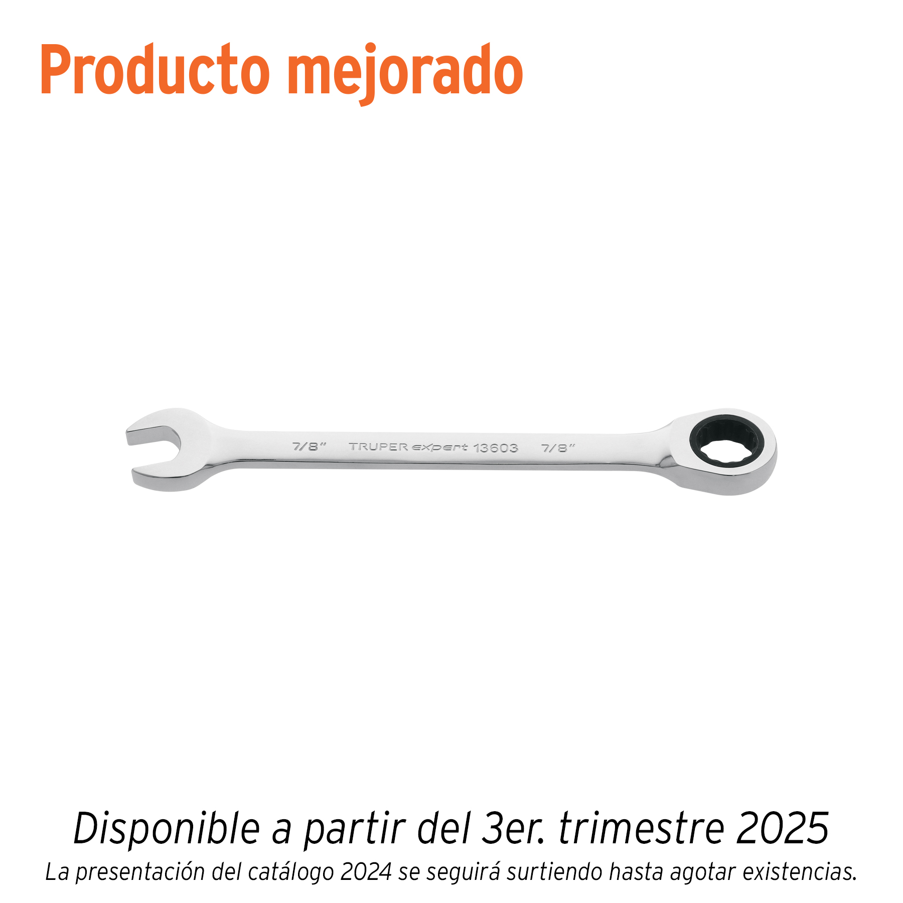 Llave combinada con matraca 7/8' x 281 mm largo, Expert