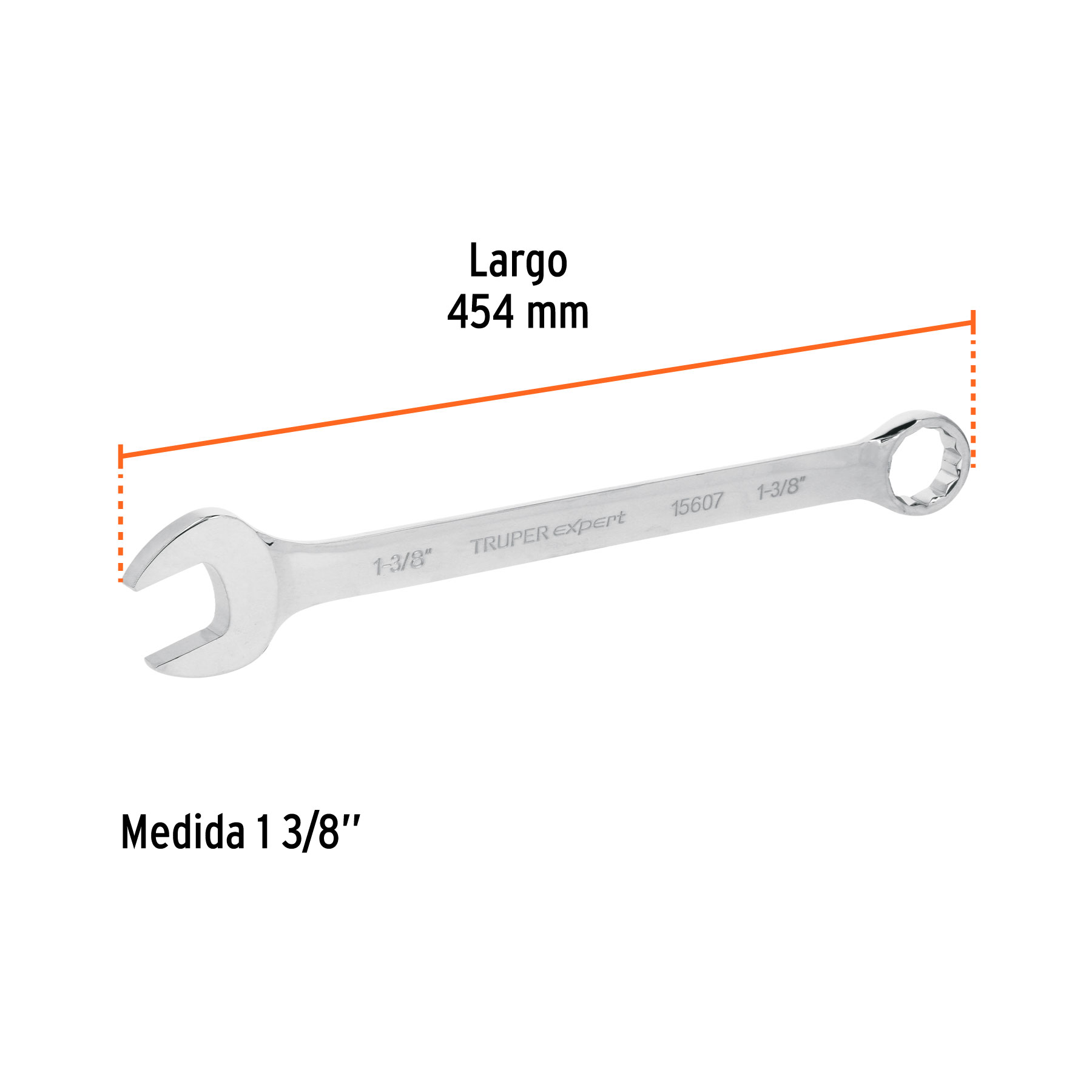 Llave combinada extralarga 1-3/8' x 454 mm de largo, Exper - Imagen 3