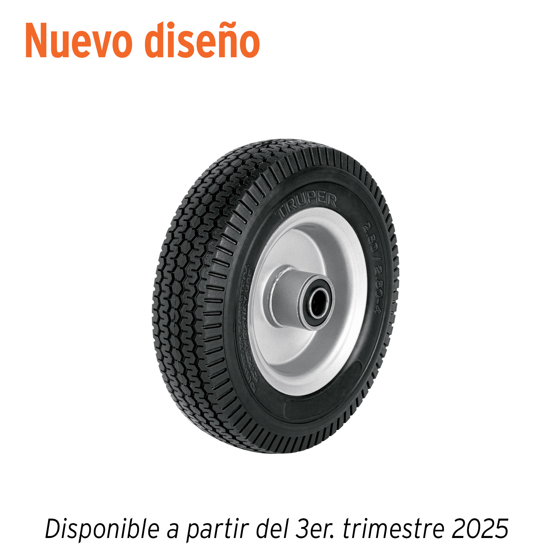 Rueda imponchable 8' para eje central, Truper