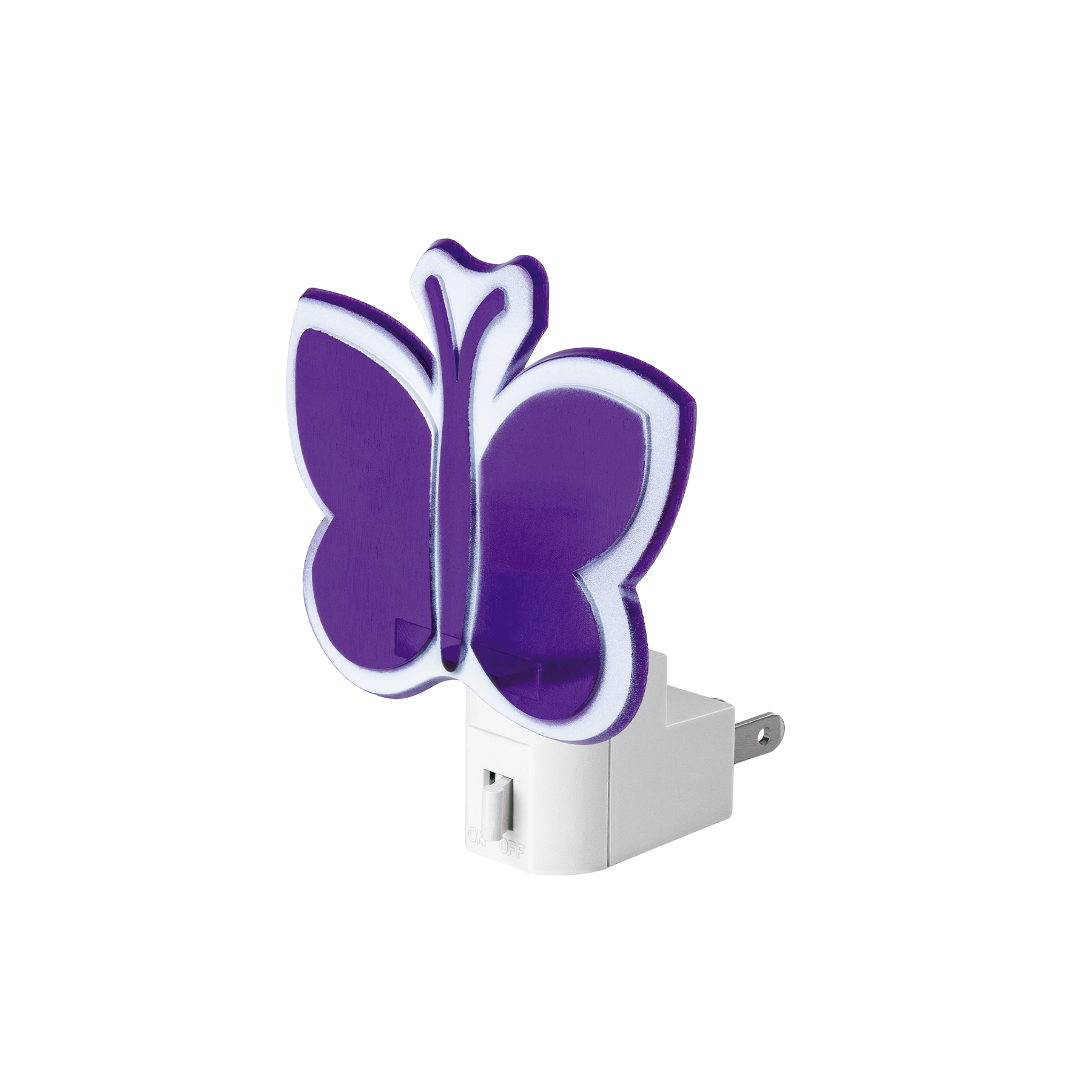 Luz de noche con lámpara E12, mariposa, Volteck