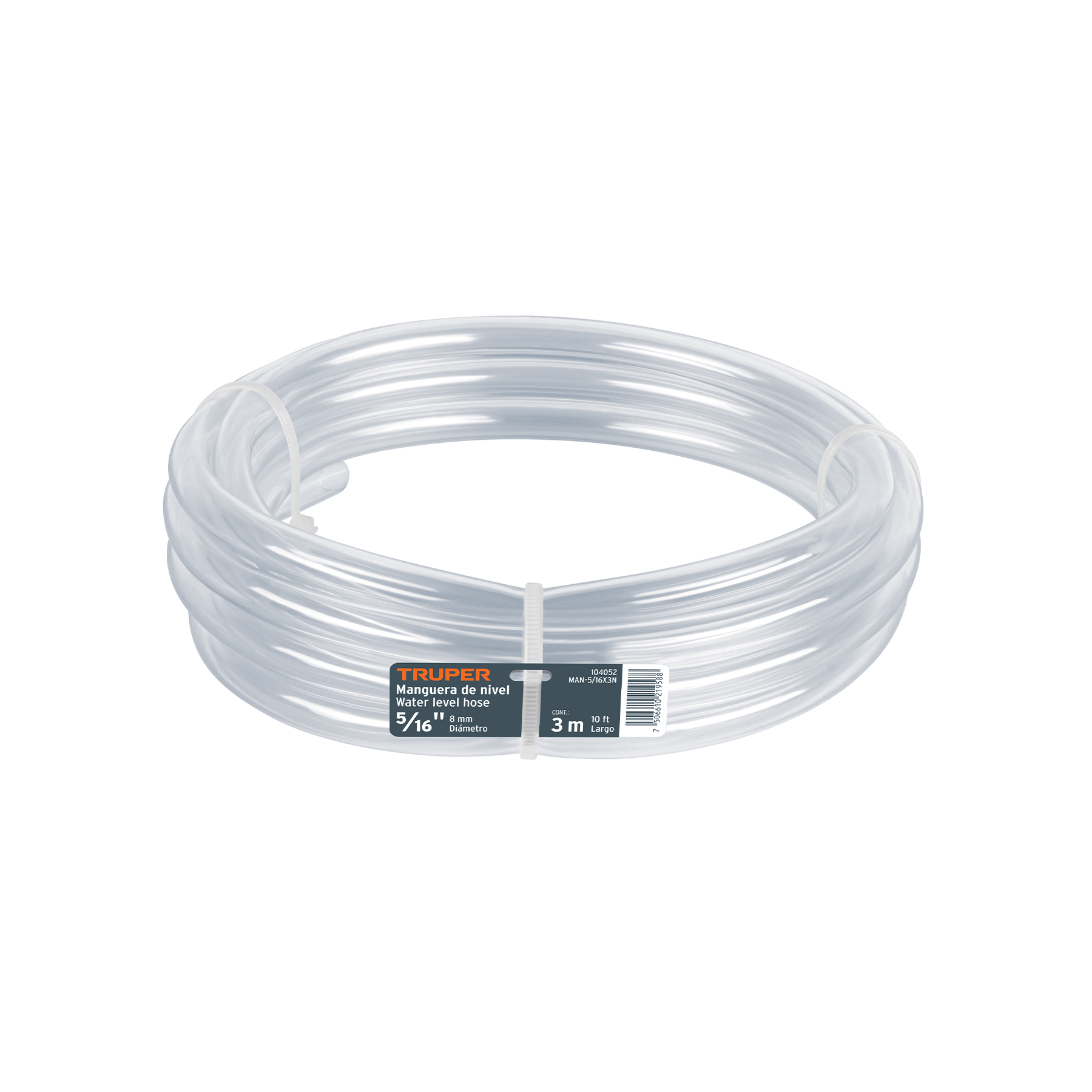 Manguera de Nivel, 5/16', rollo de 3m, TRUPER