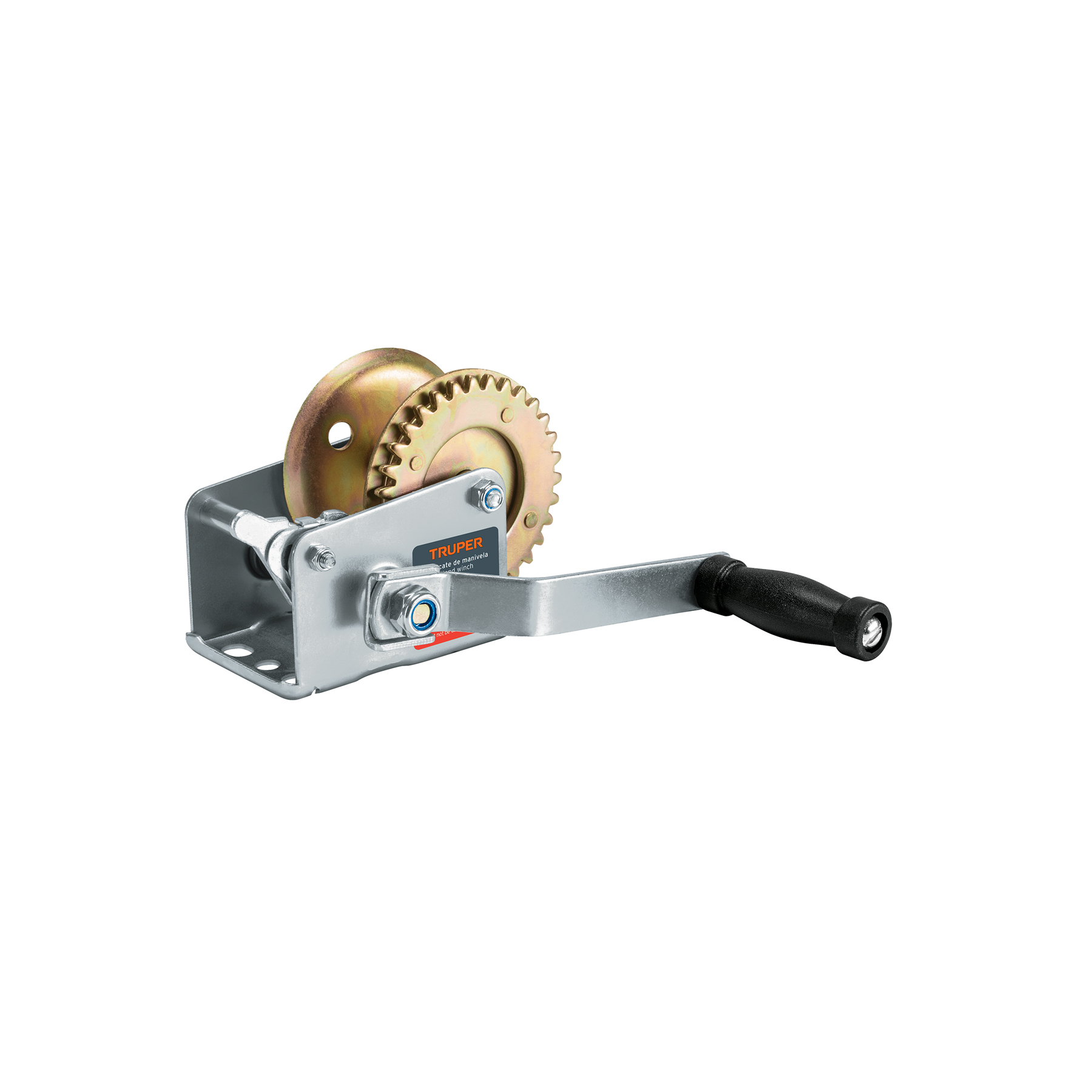 Malacate de manivela 270 kg sin cable, Truper