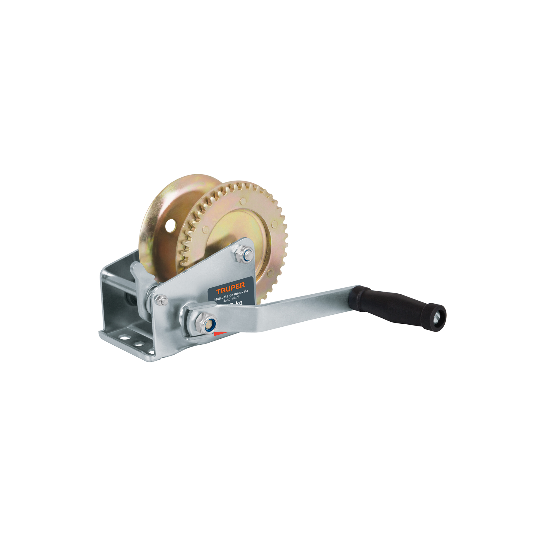 Malacate de manivela 540 kg sin cable, Truper