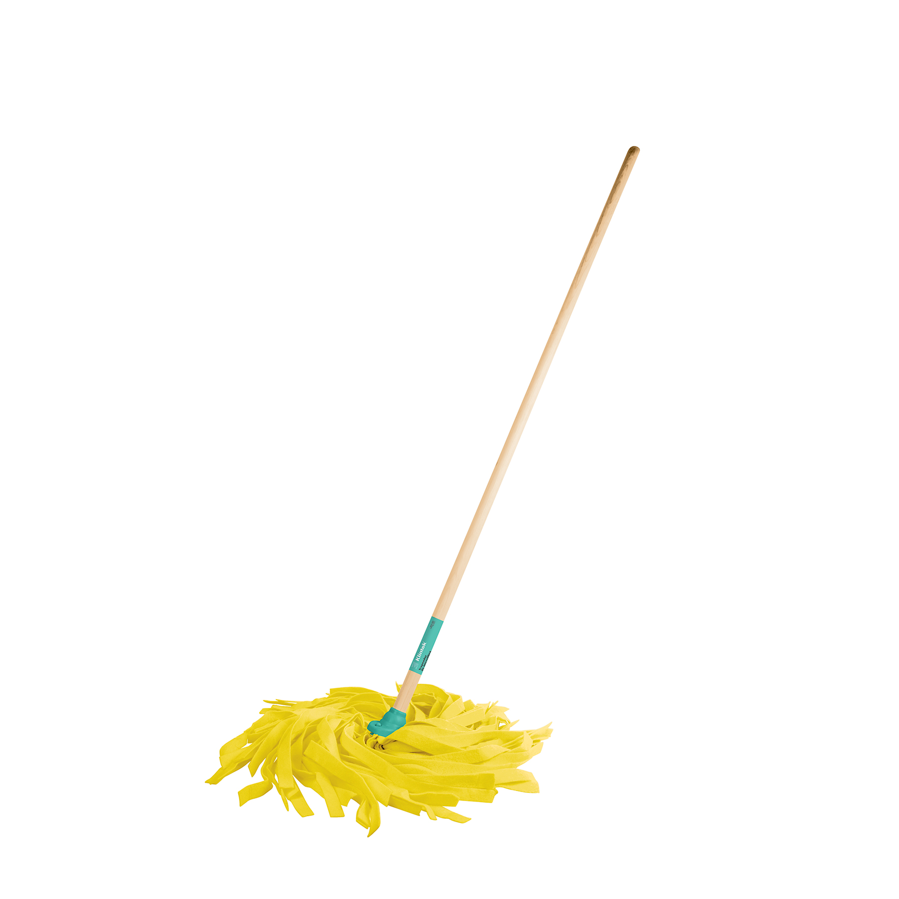 Trapeador de microfibra lisa, bastón de 120 cm, KLINTEK