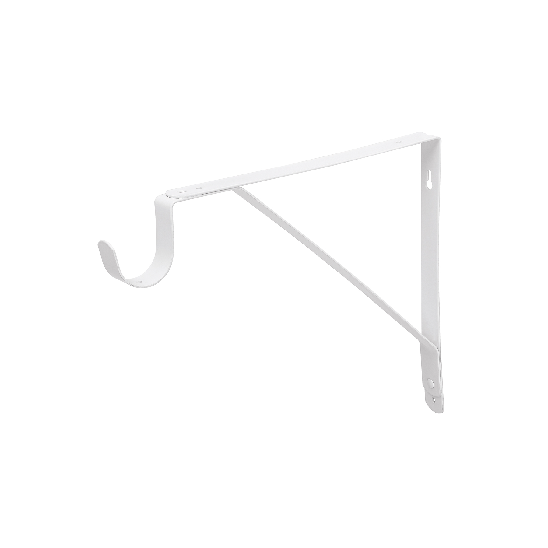 Ménsula reforzada blanca 11 x 12', con gancho, FIERO