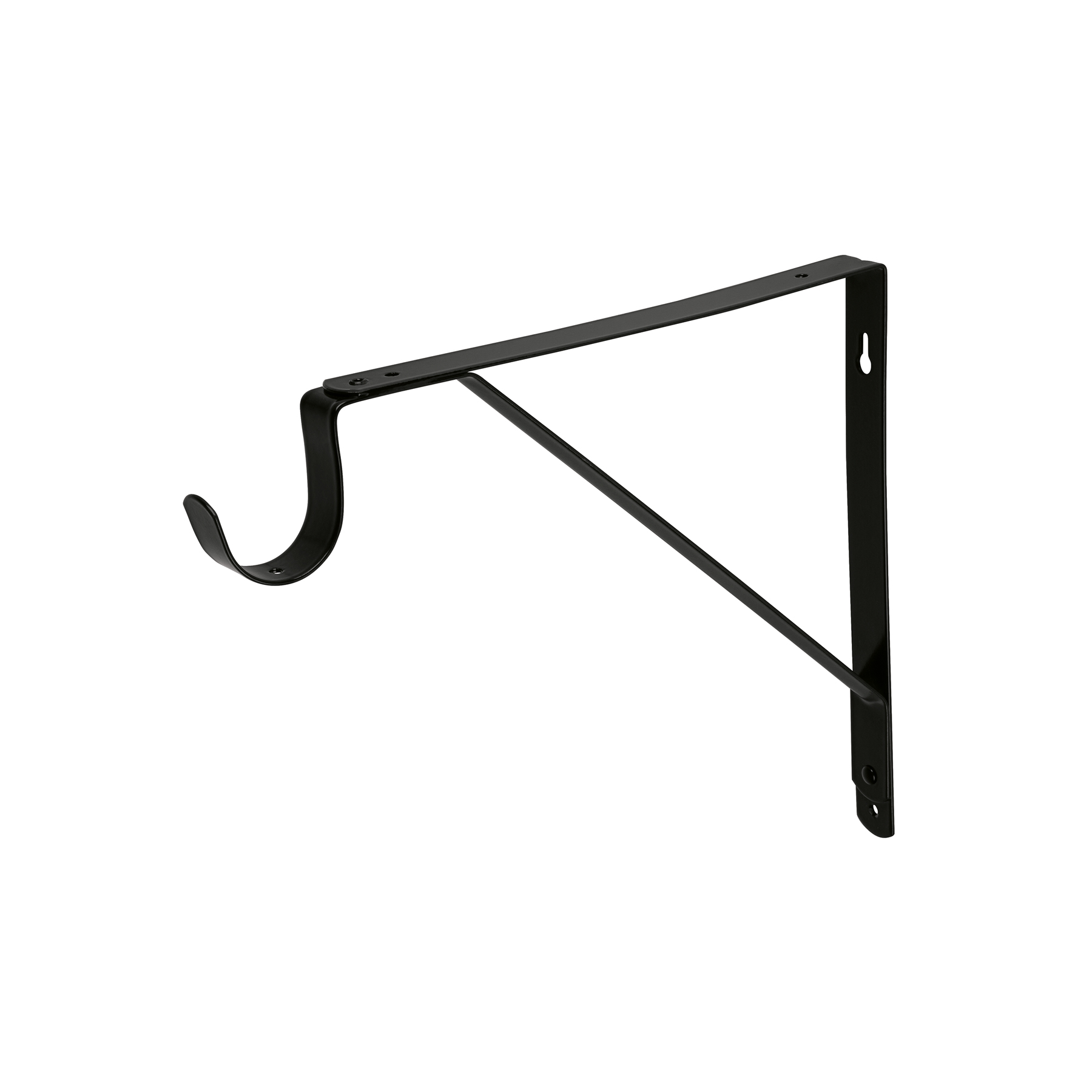 Ménsula reforzada negra 11 x 12', con gancho, FIERO