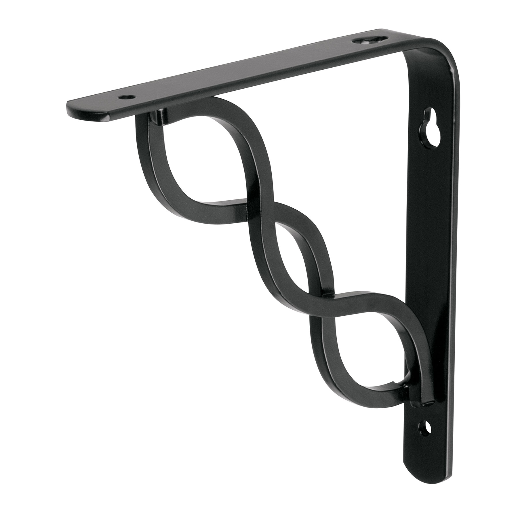 Ménsula reforzada negra 6 x 6', diseño trenza, FIERO