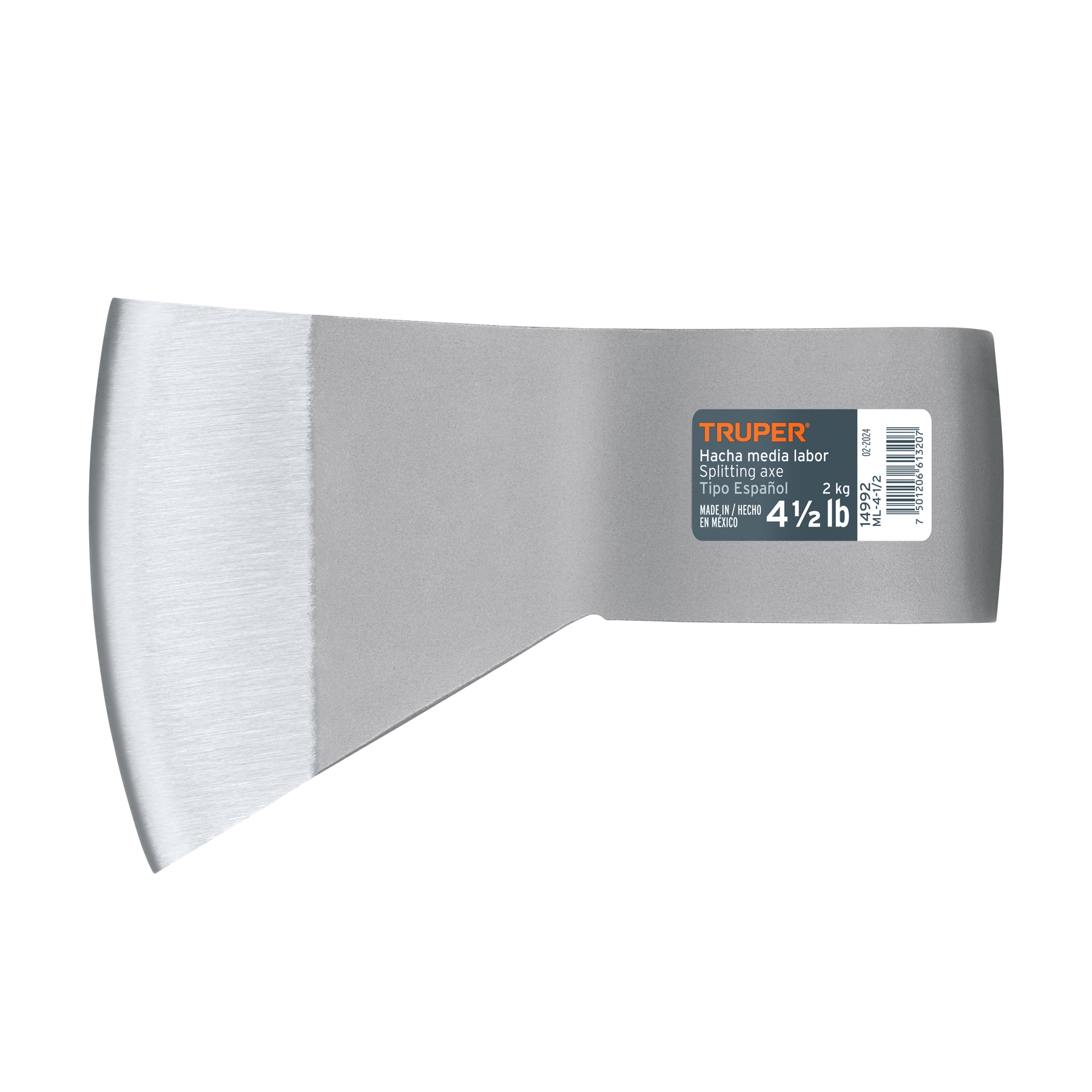 Hacha media labor 4-1/2 lb, sin mango, TRUPER