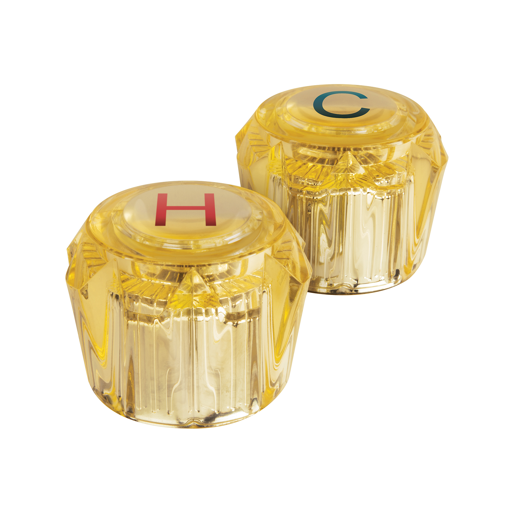 Juego 2 manerales acrílico ámbar p/lavabo y fregadero, Basic