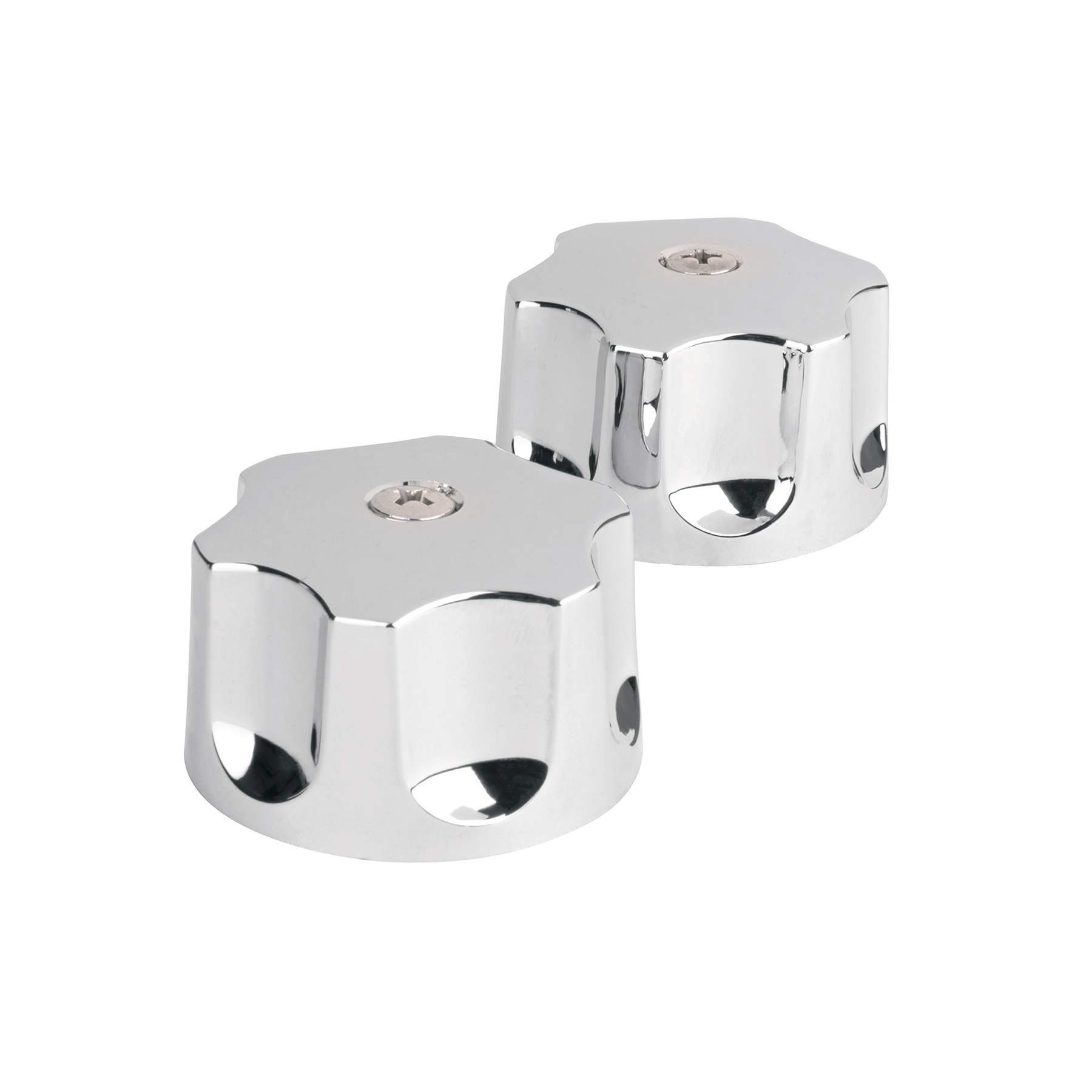 Juego de manerales hex de ABS p/lav-fregadero, cromo, Basic