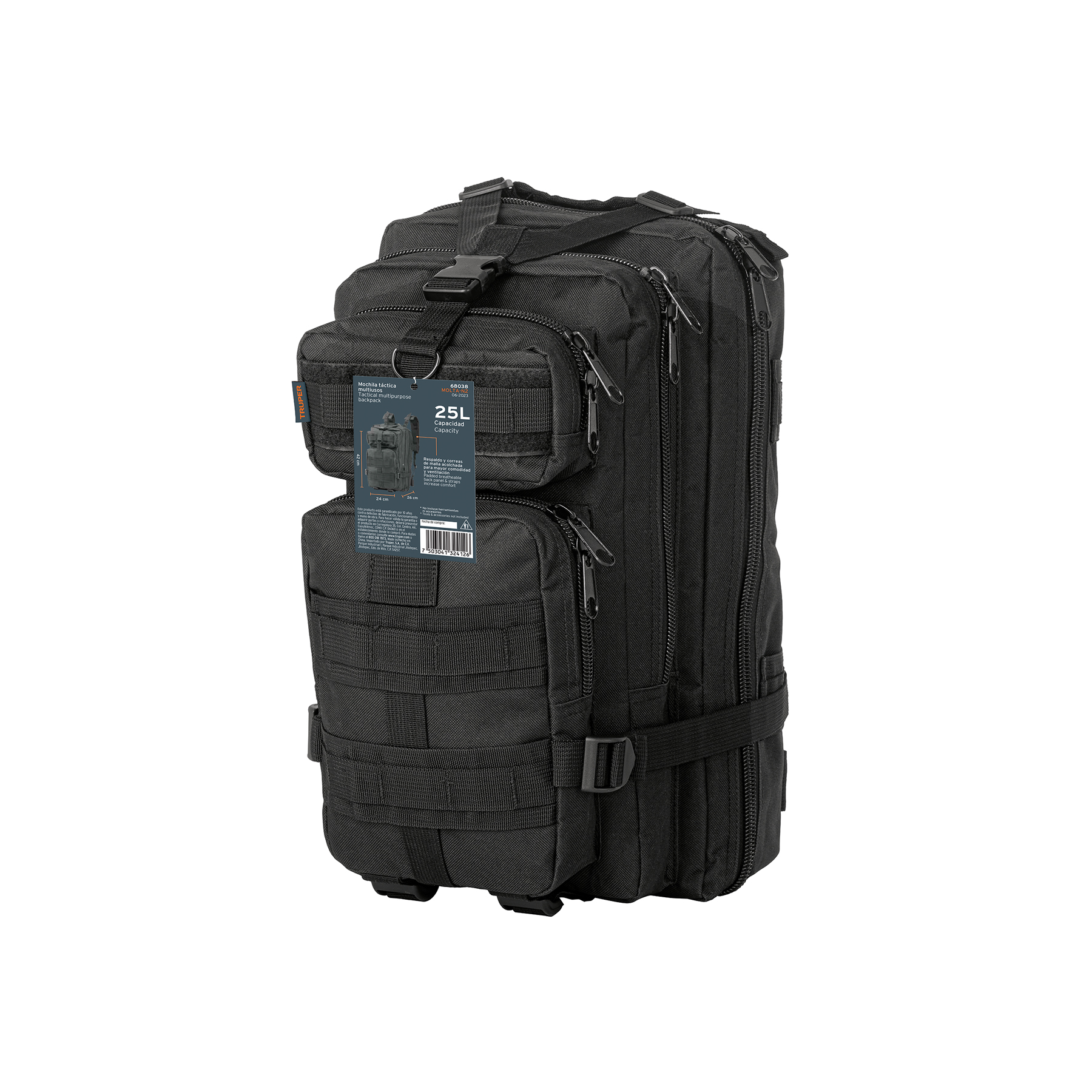 Mochila táctica negra, Truper