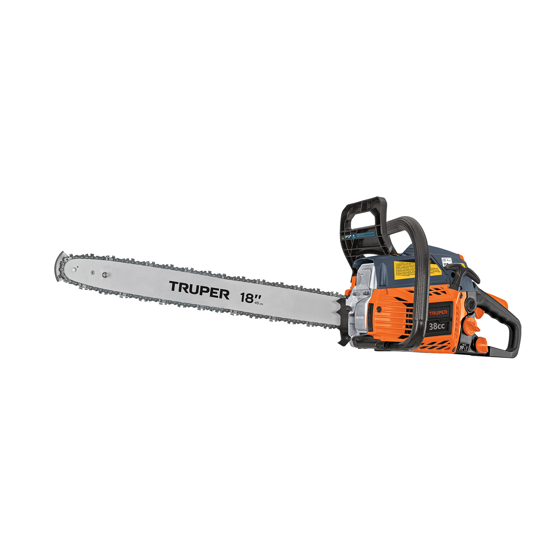 Motosierra 38 cc a gasolina con barra de 18', Truper