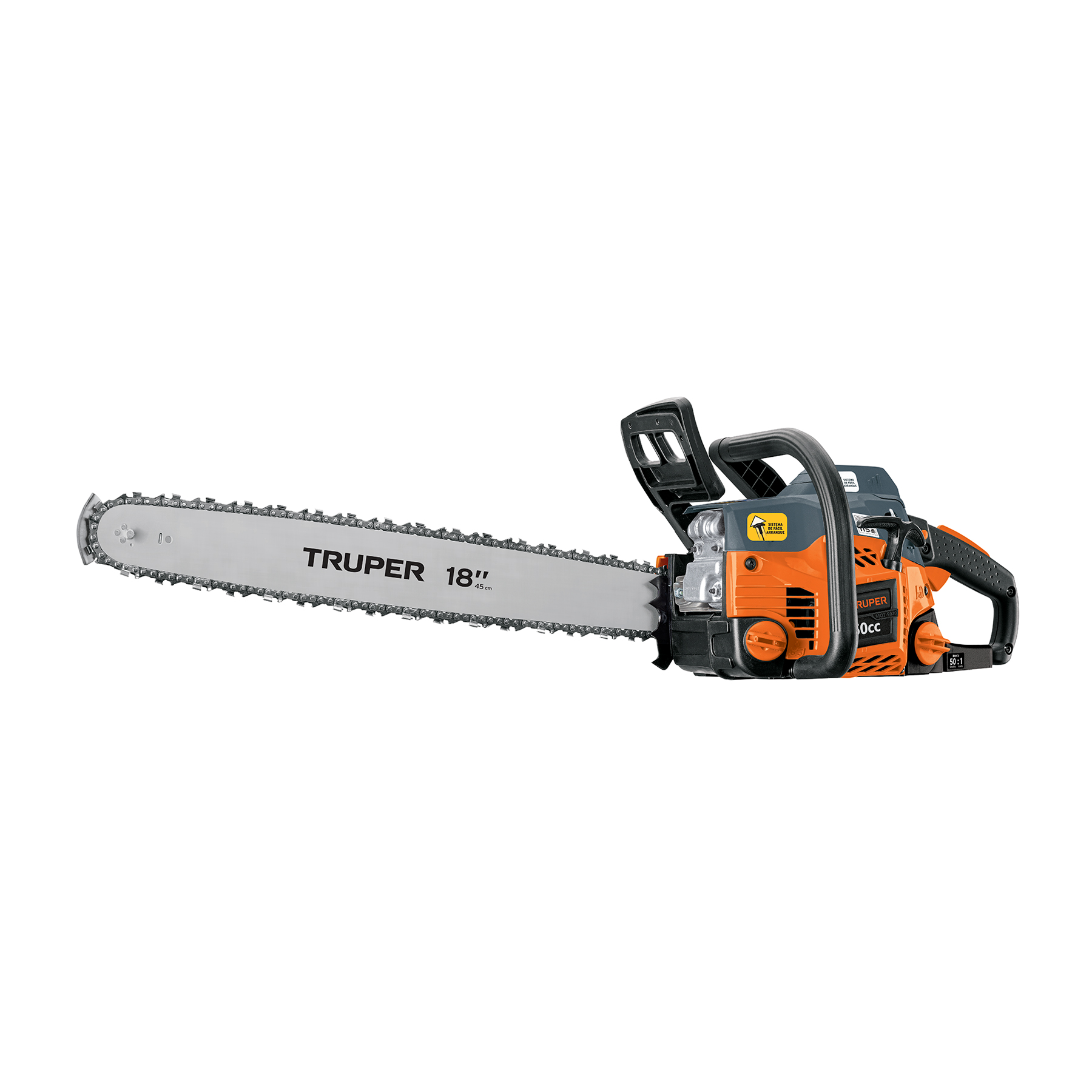 Motosierra 50 cc a gasolina con barra de 18', Truper