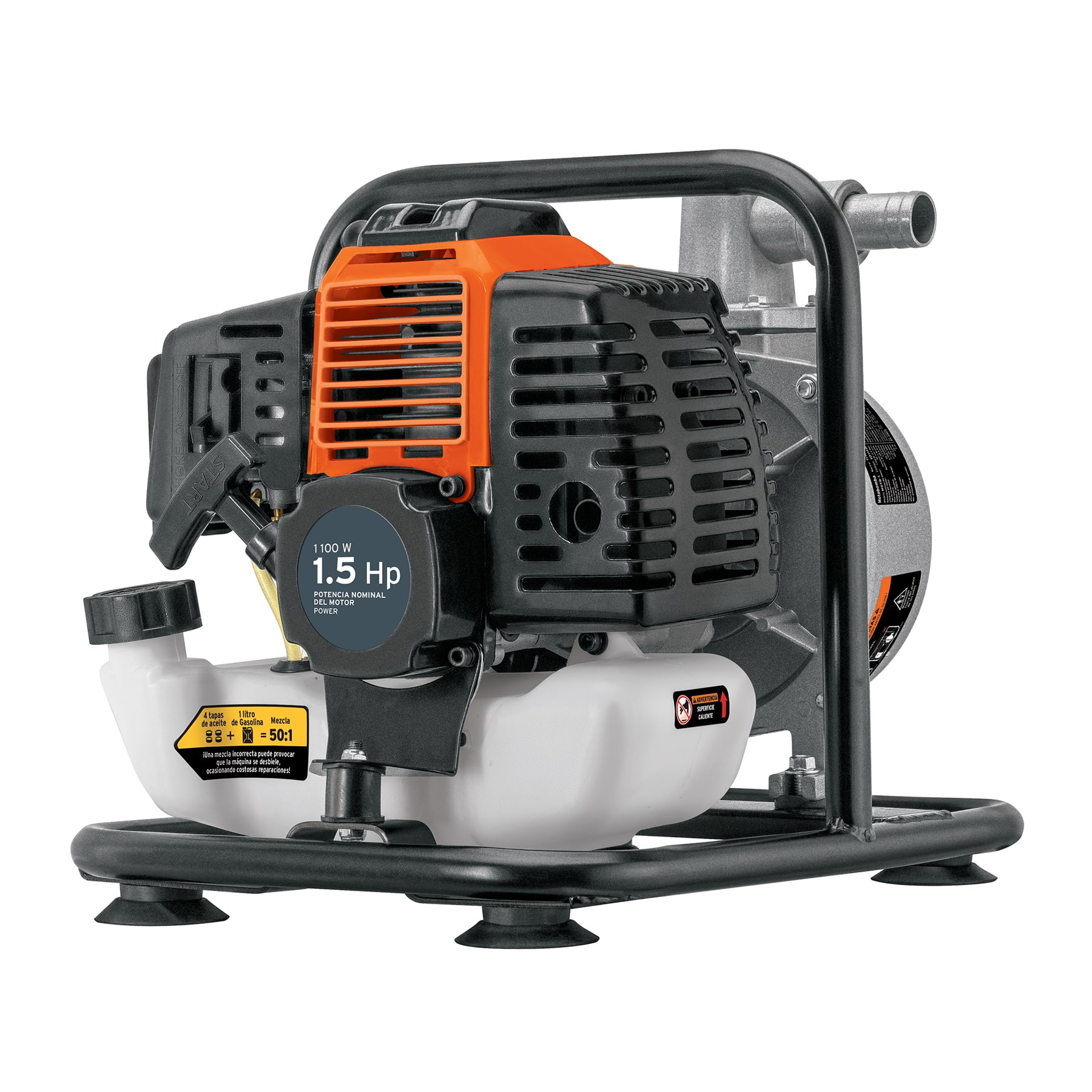 Motobomba autocebante 1'x1', gas. 1-1/2HP, agrícola, TRUPER