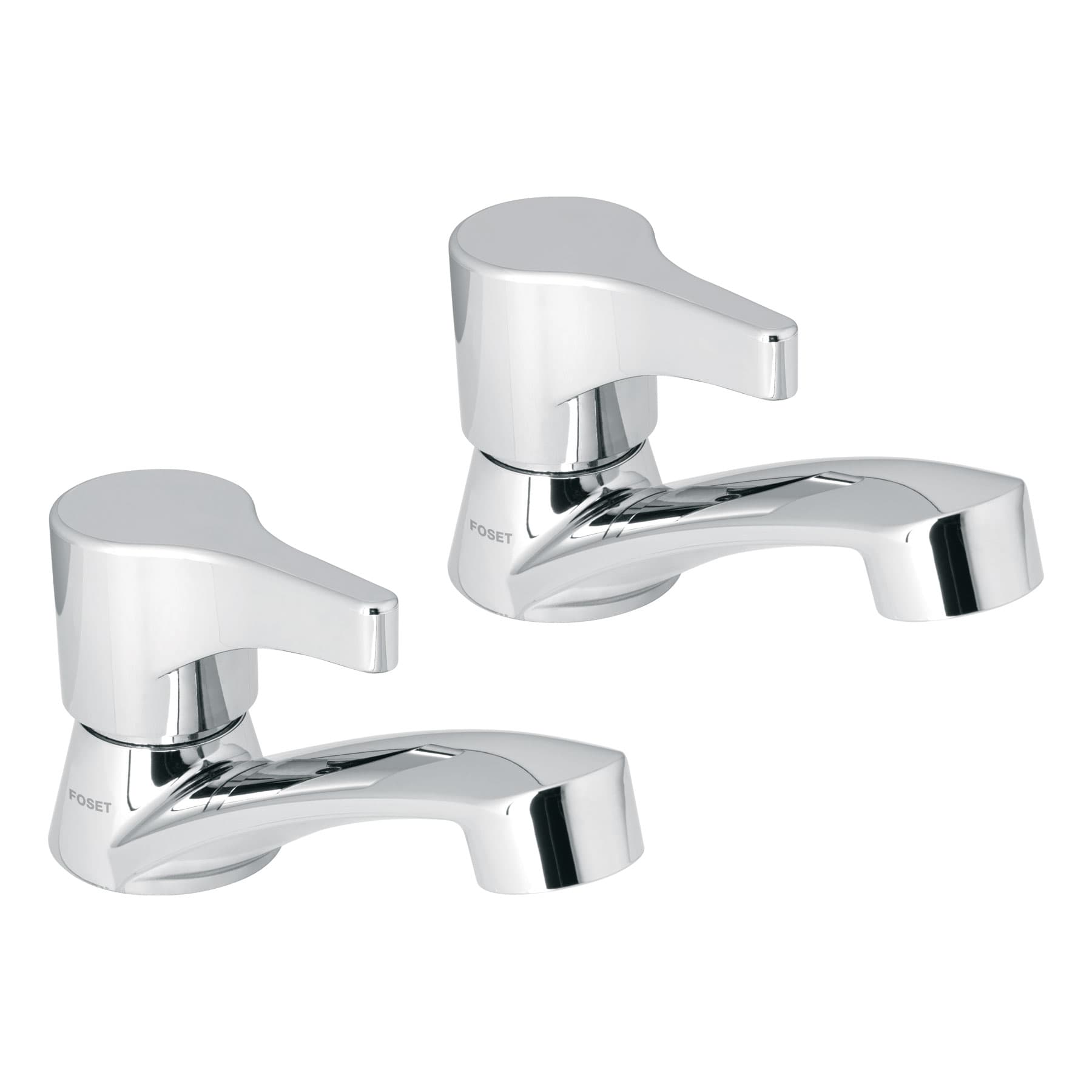 Juego llaves individuales lavabo, ABS, palanca, BASIC