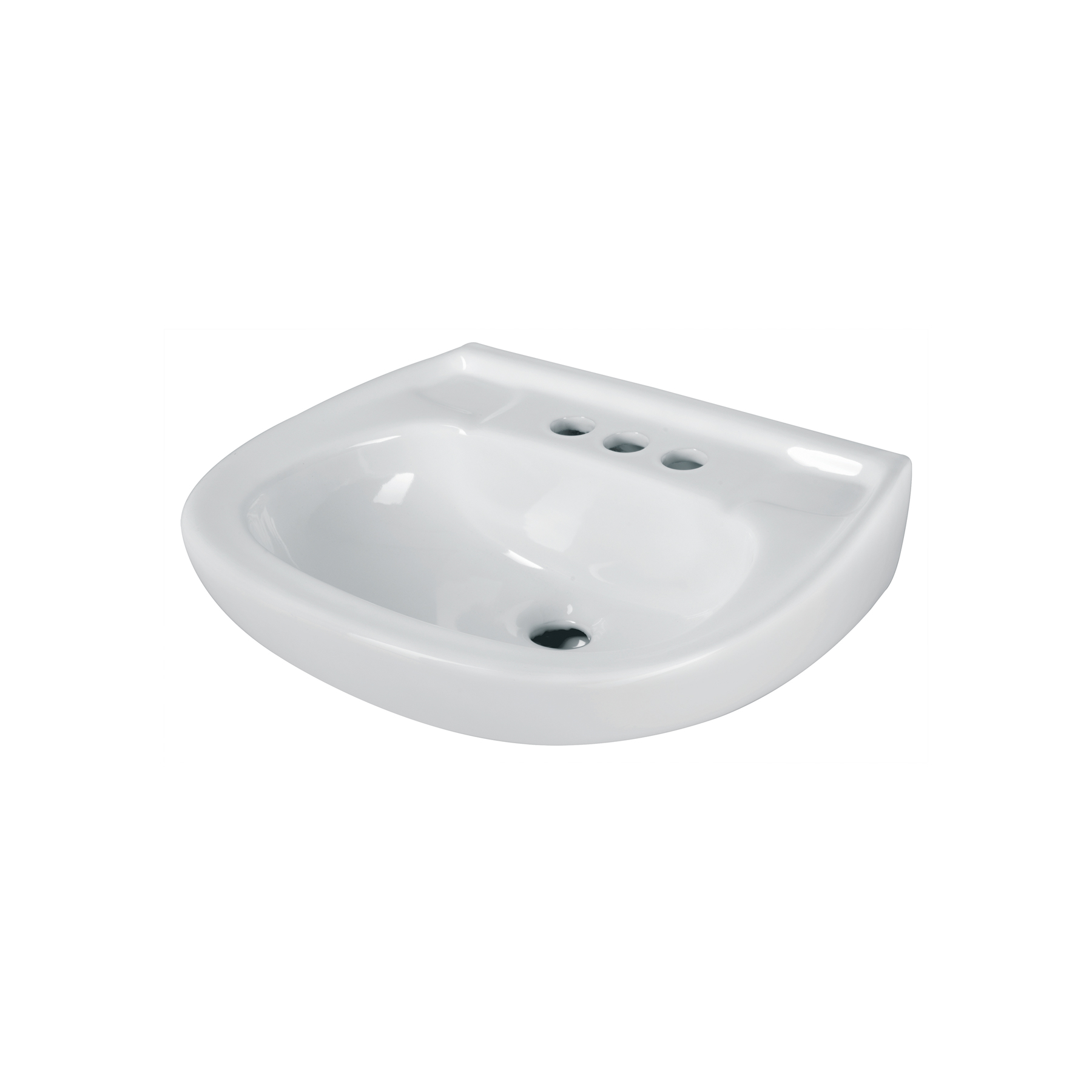 Lavabo de porcelana con rebosadero, blanco, FOSET