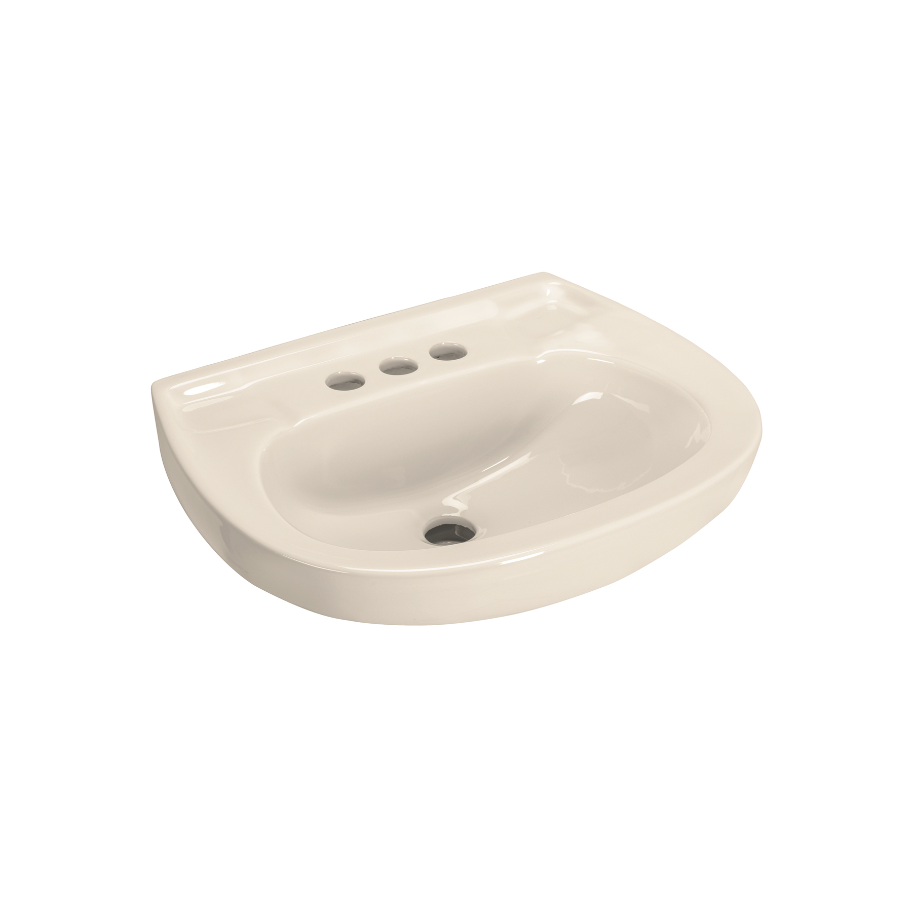 Lavabo de porcelana con rebosadero, marfil, FOSET