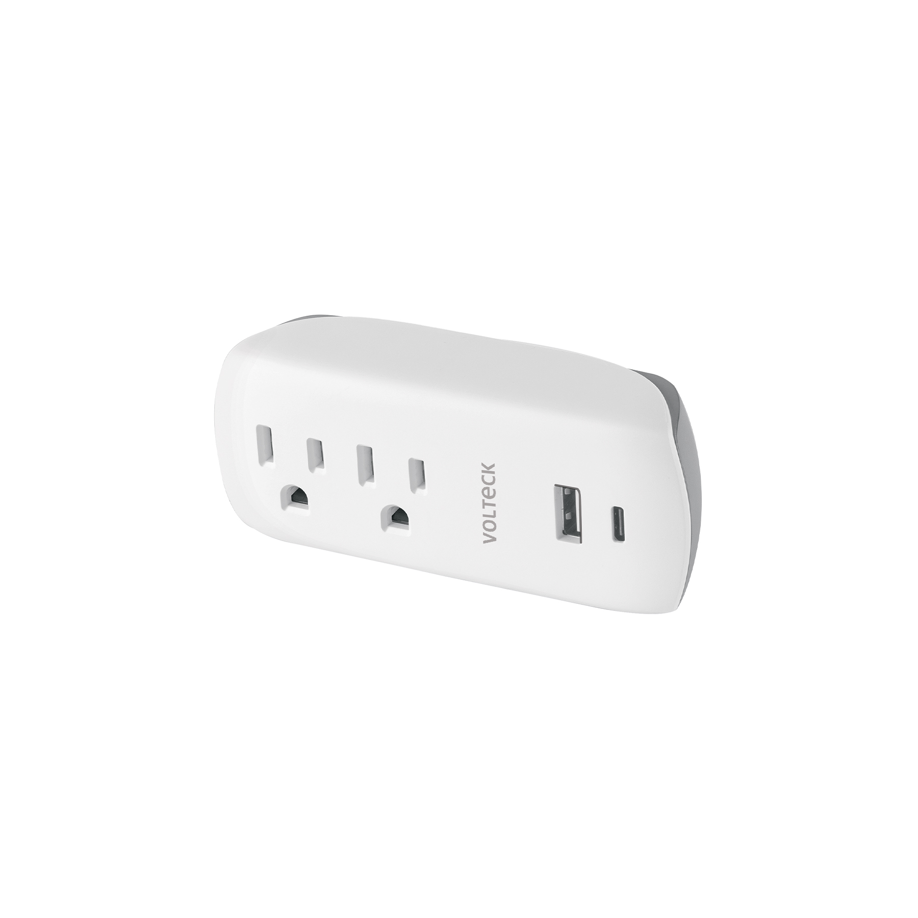 Multicontacto de pared, 2 contactos y 2 USB A+C, VOLTECK