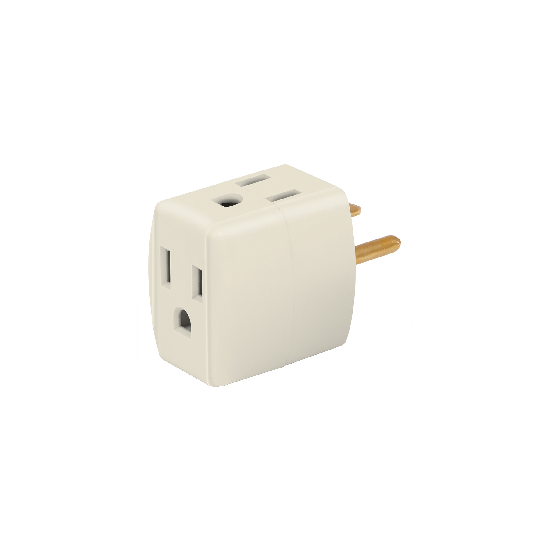 Multicontacto triple aterrizado, tipo cubo, Volteck