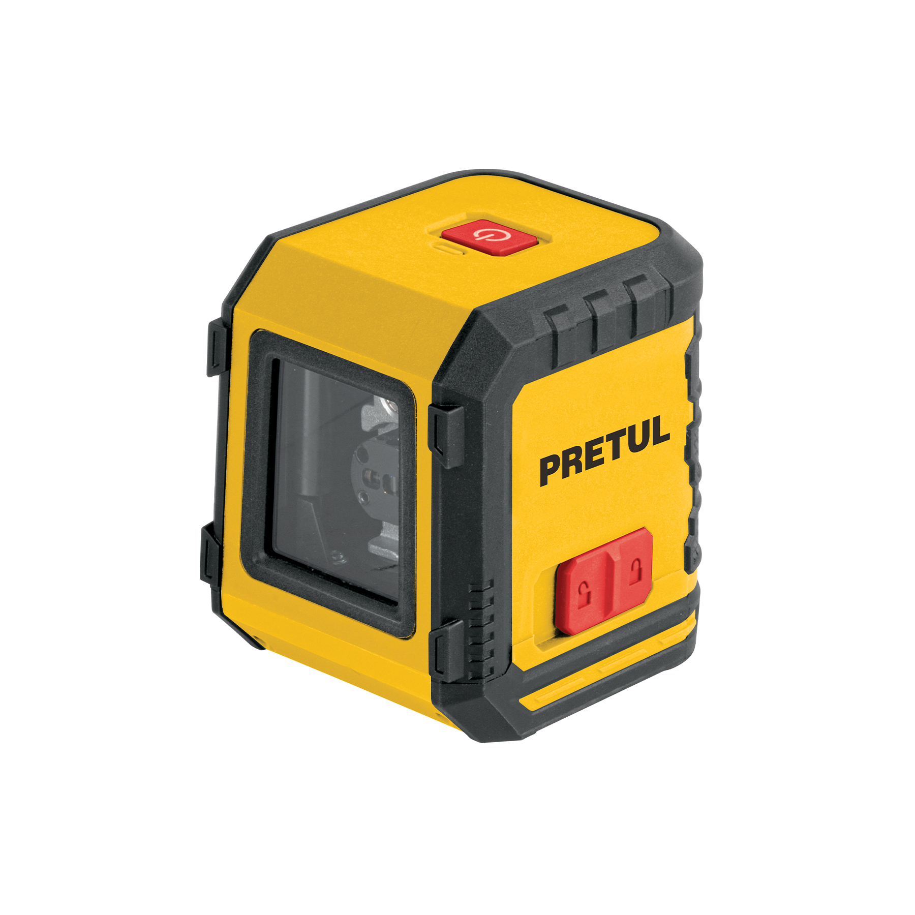 Nivel láser rojo, alcance 5 m, de pilas, PRETUL