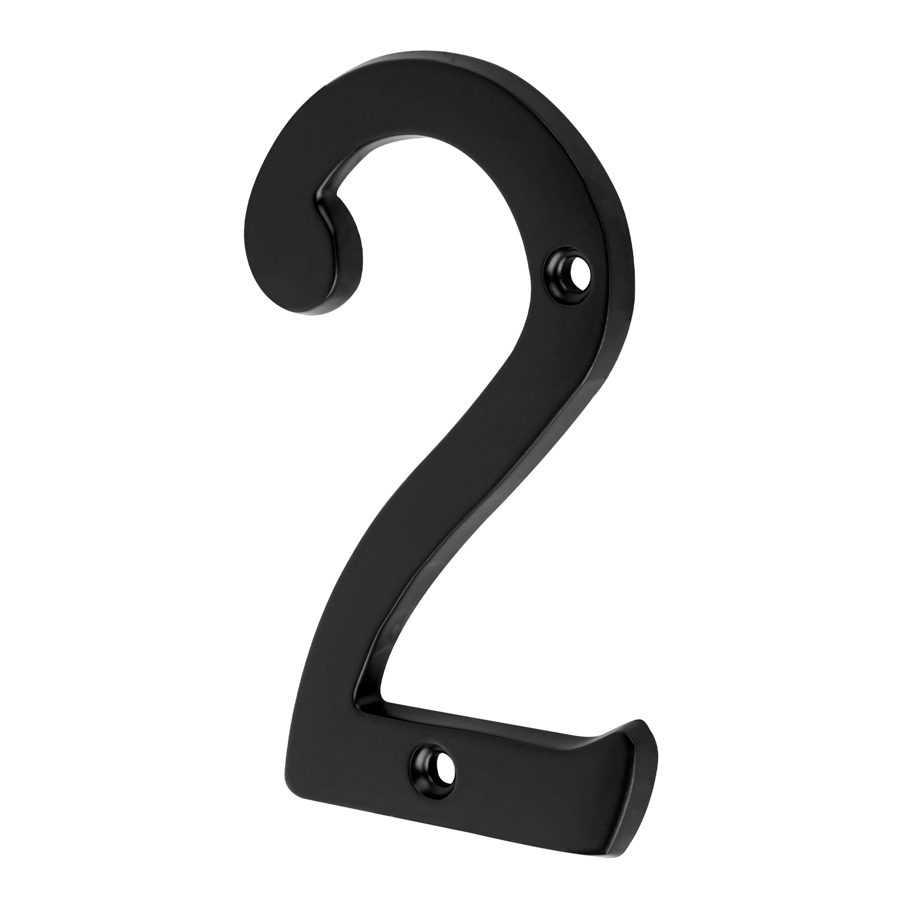 Número 2 de latón sólido 4', negro,  HERMEX