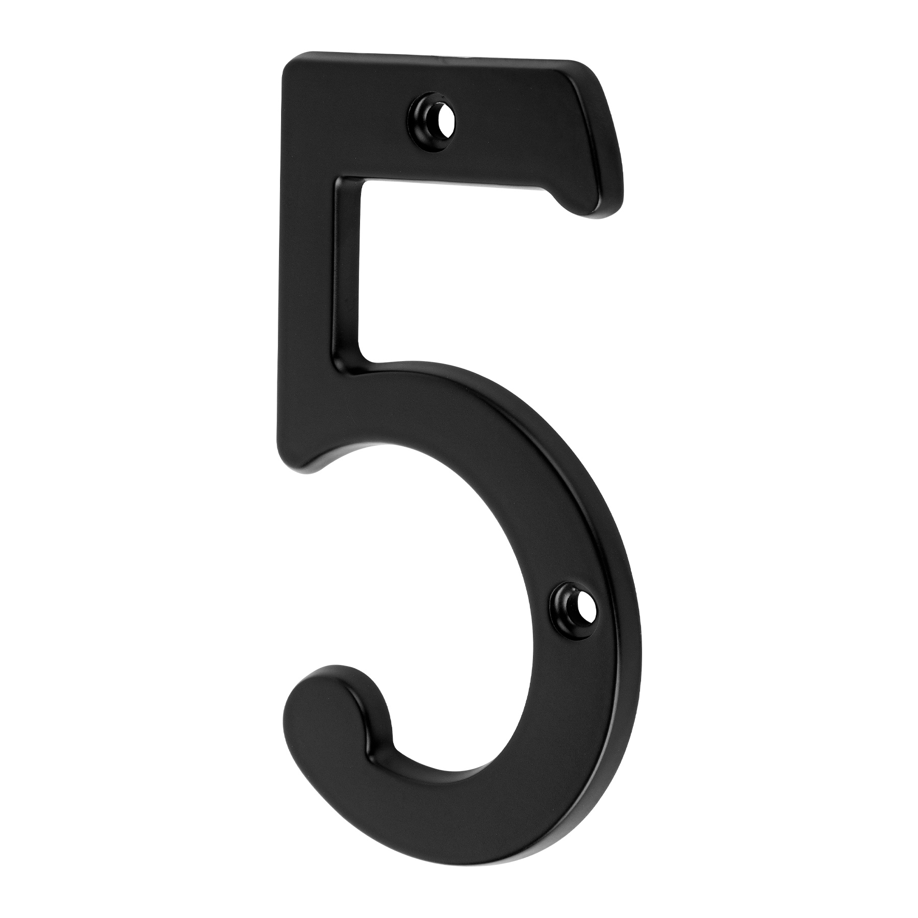 Número 5 de latón sólido 4', negro,  HERMEX