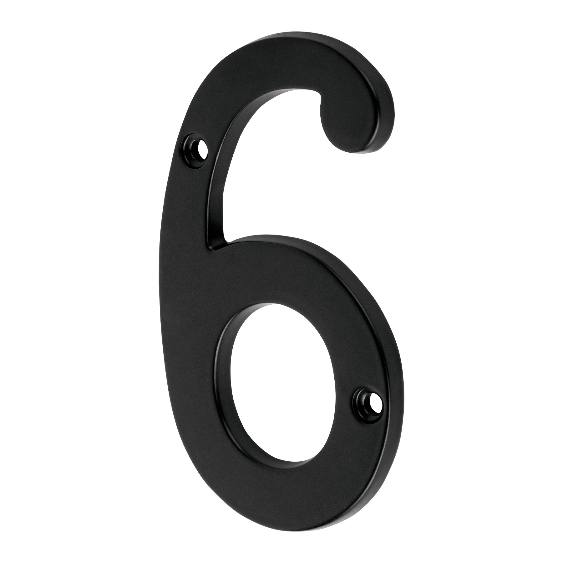 Número 6 de latón sólido 4', negro,  HERMEX