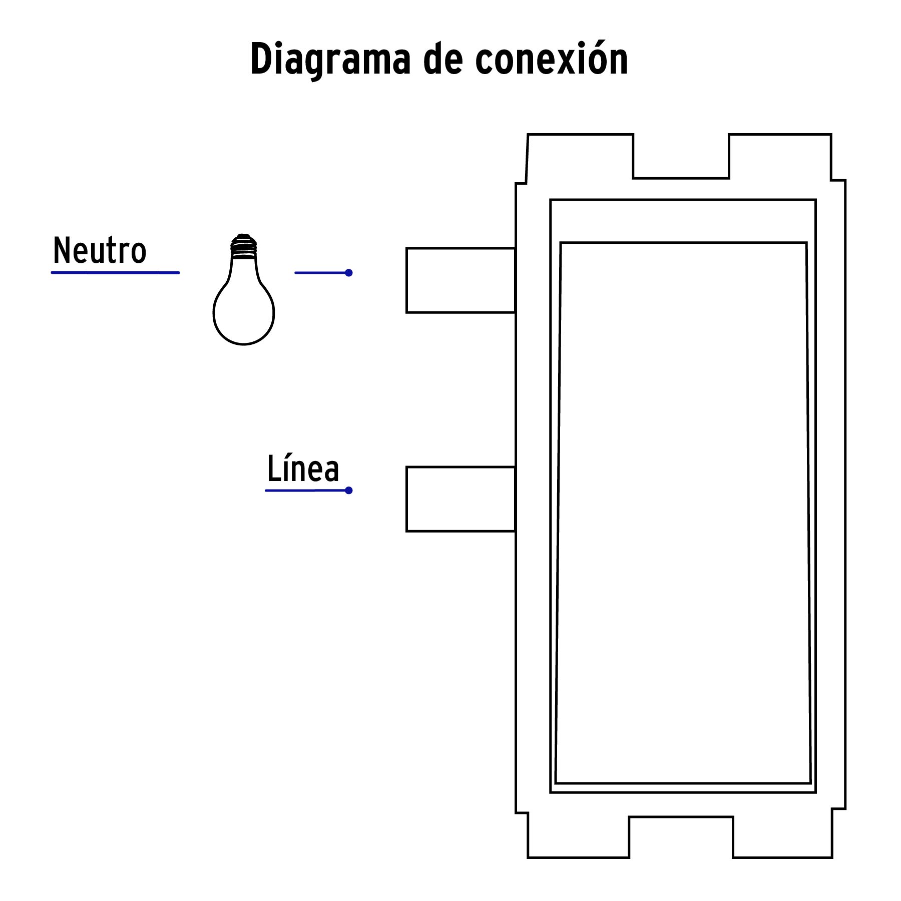 Placa armada con 2 interruptores sencillos, Volteck Basic - Imagen 4