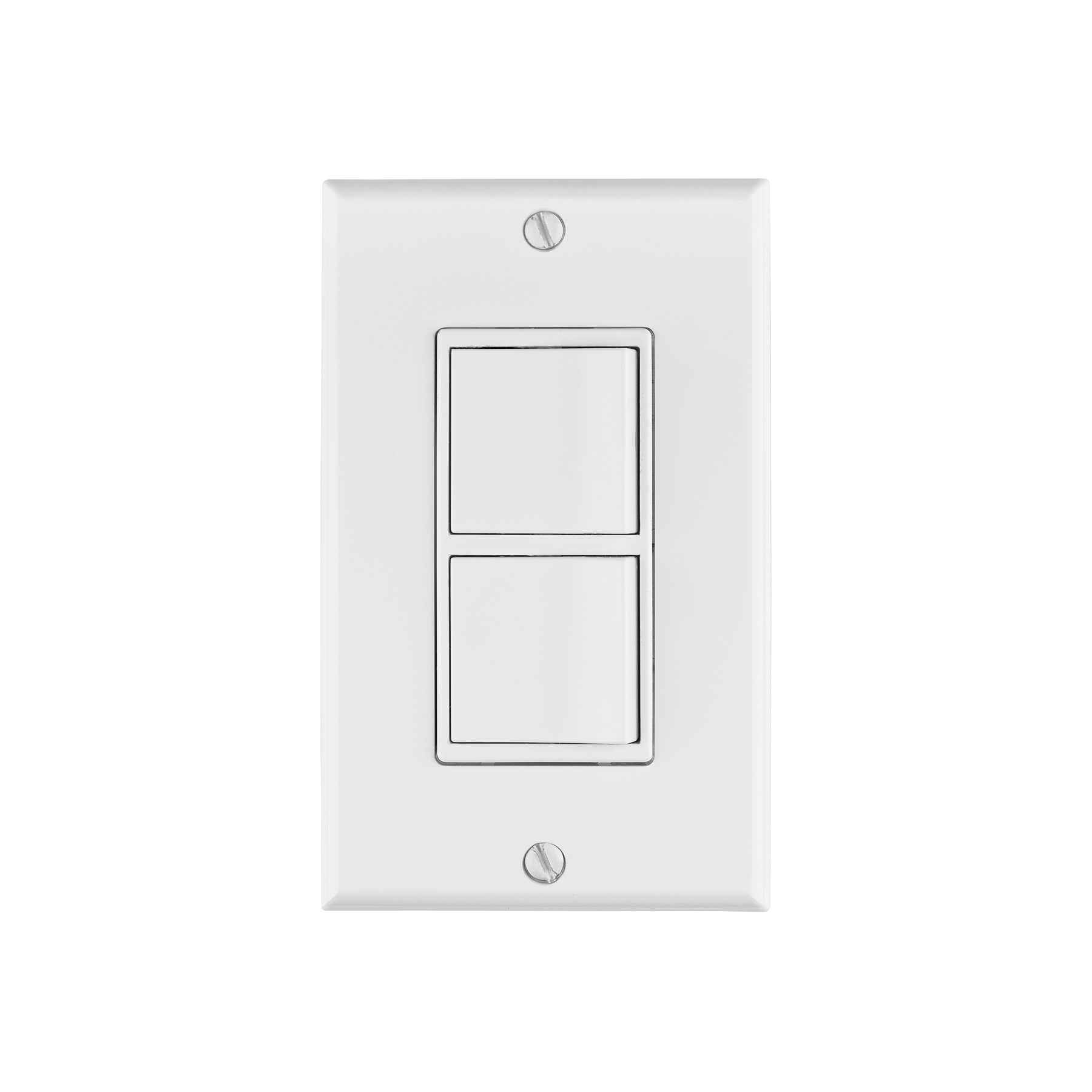 Placa armada con 2 interruptores sencillos, línea Classic