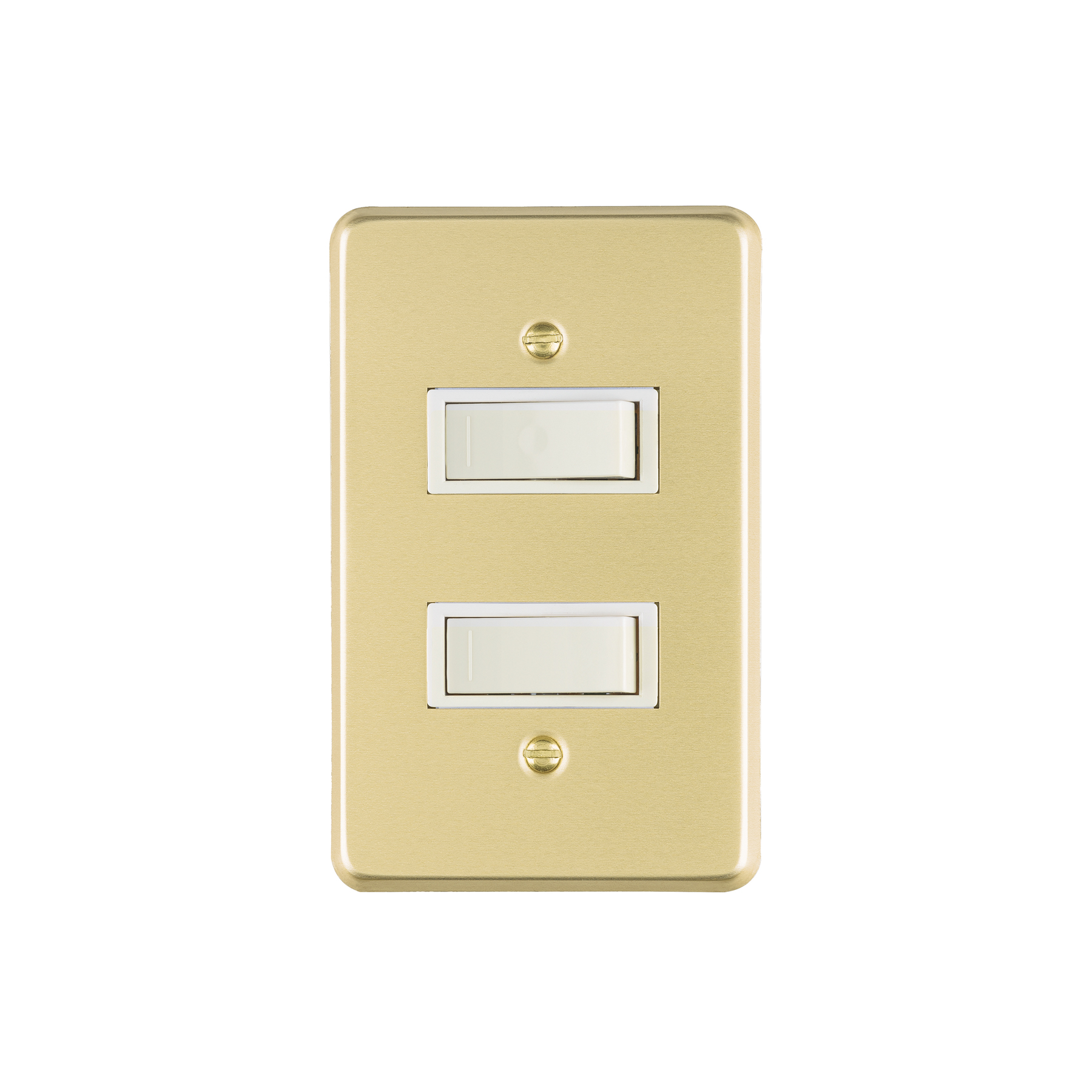 Placa armada 2 interruptores sencillos, línea Económica