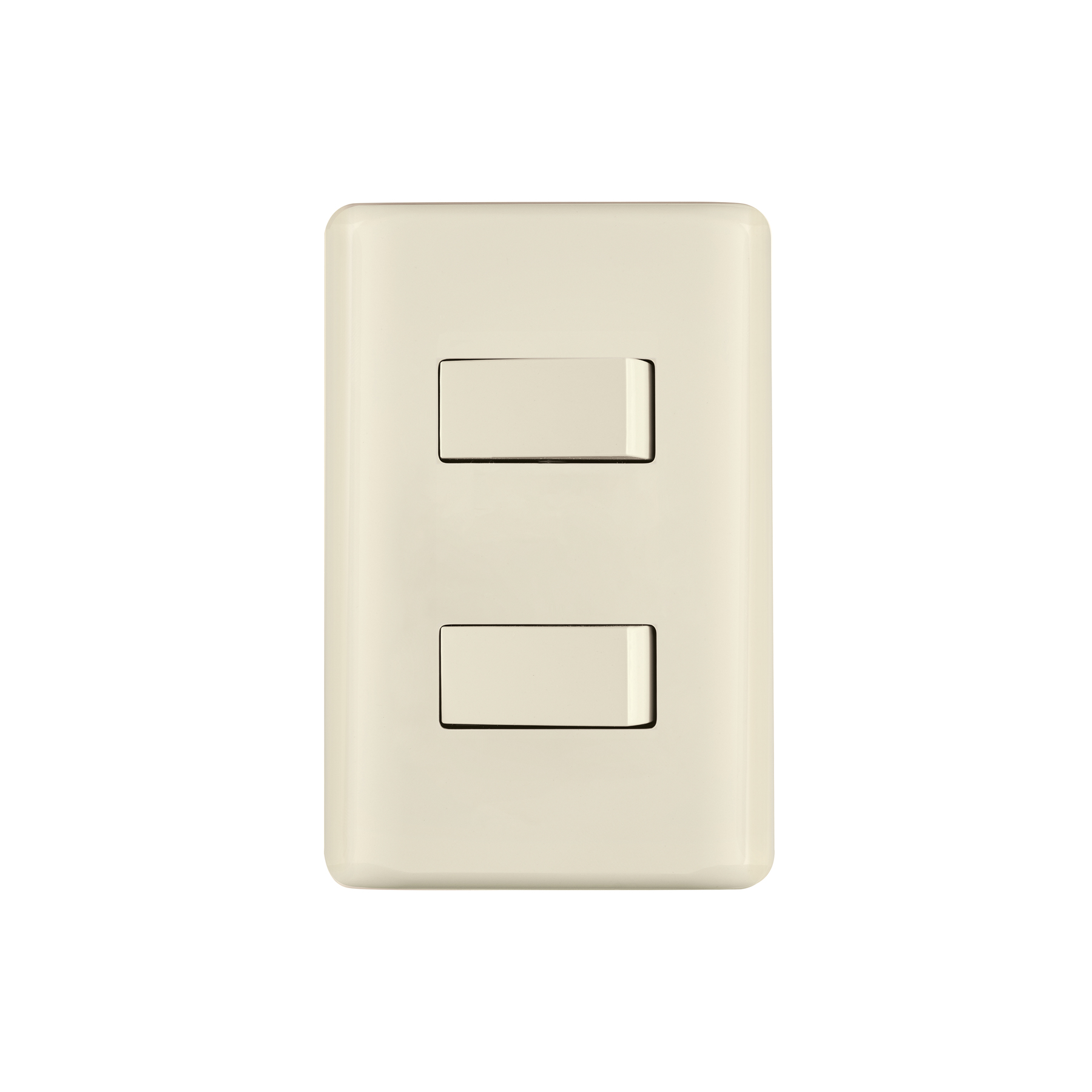 Placa armada 1 interruptor y 1 escalera, marfil, Basic