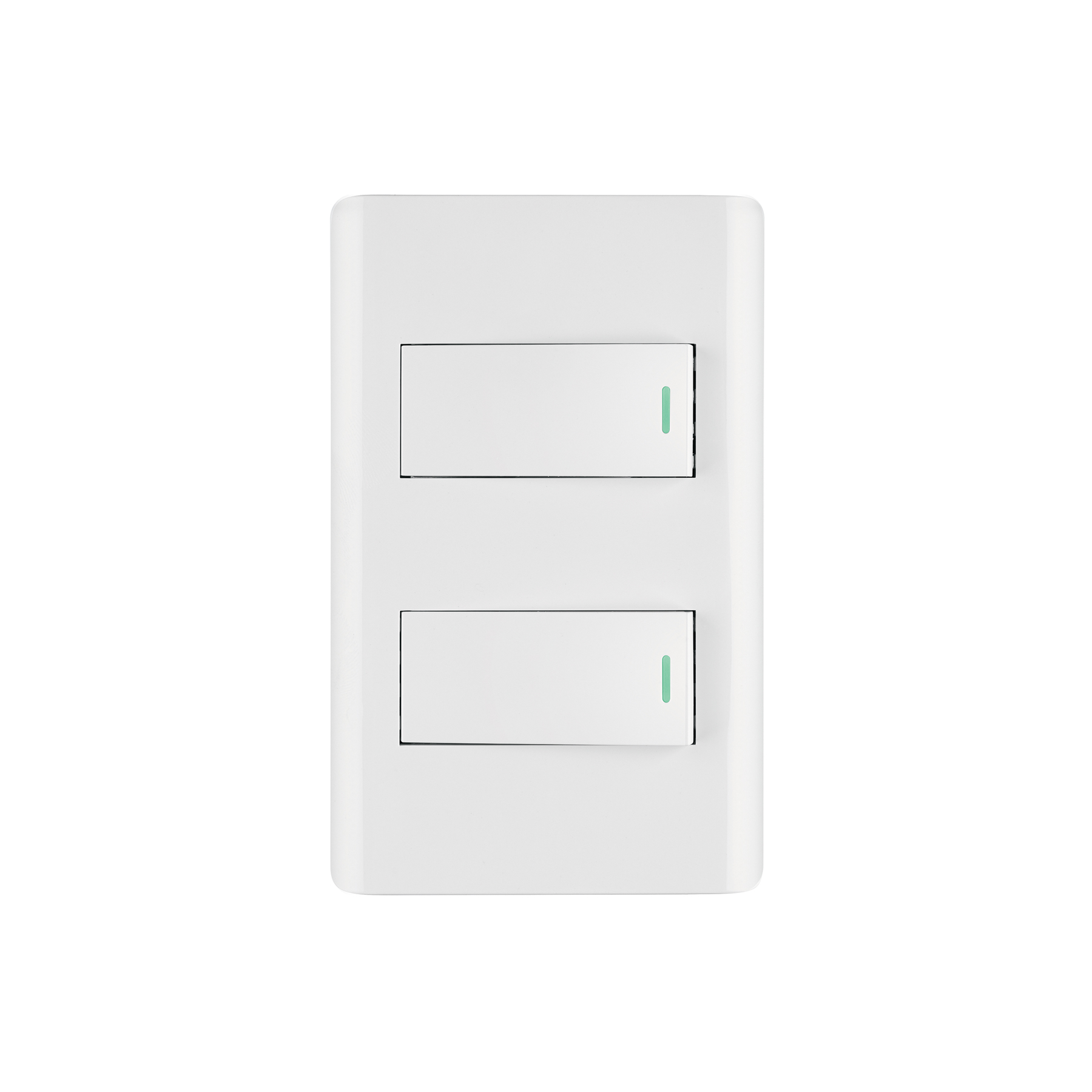 Placa armada blanca 1 interruptor y 1 de 3 vías 1 mód, Lisbo